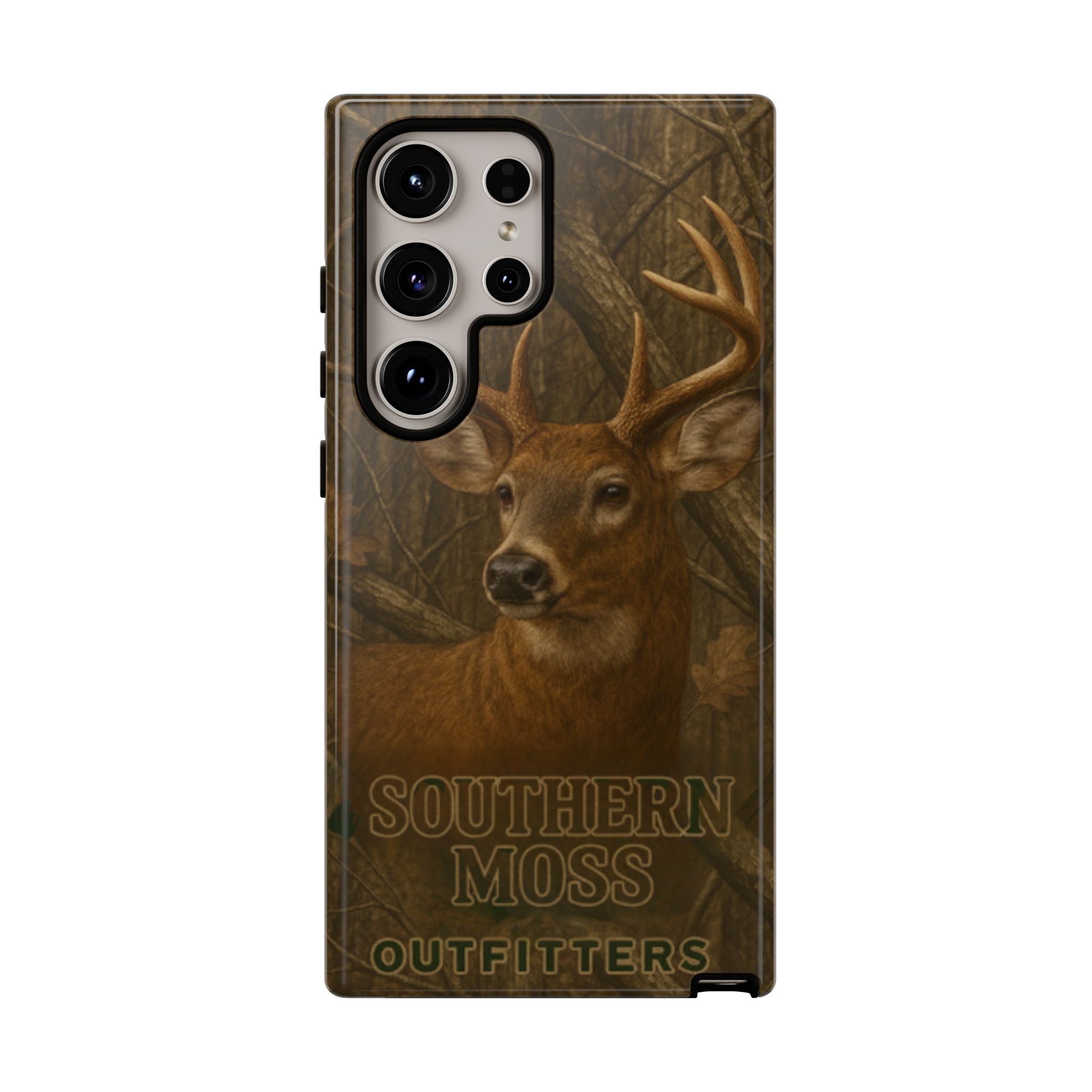 Southern Moss Outfitters Deer Hunting Phone Case – Rugged Outdoor Camo Design, Protective Cover for Outdoor Enthusiasts, Perfect Gift for Nature Lovers, Wildlife Decor