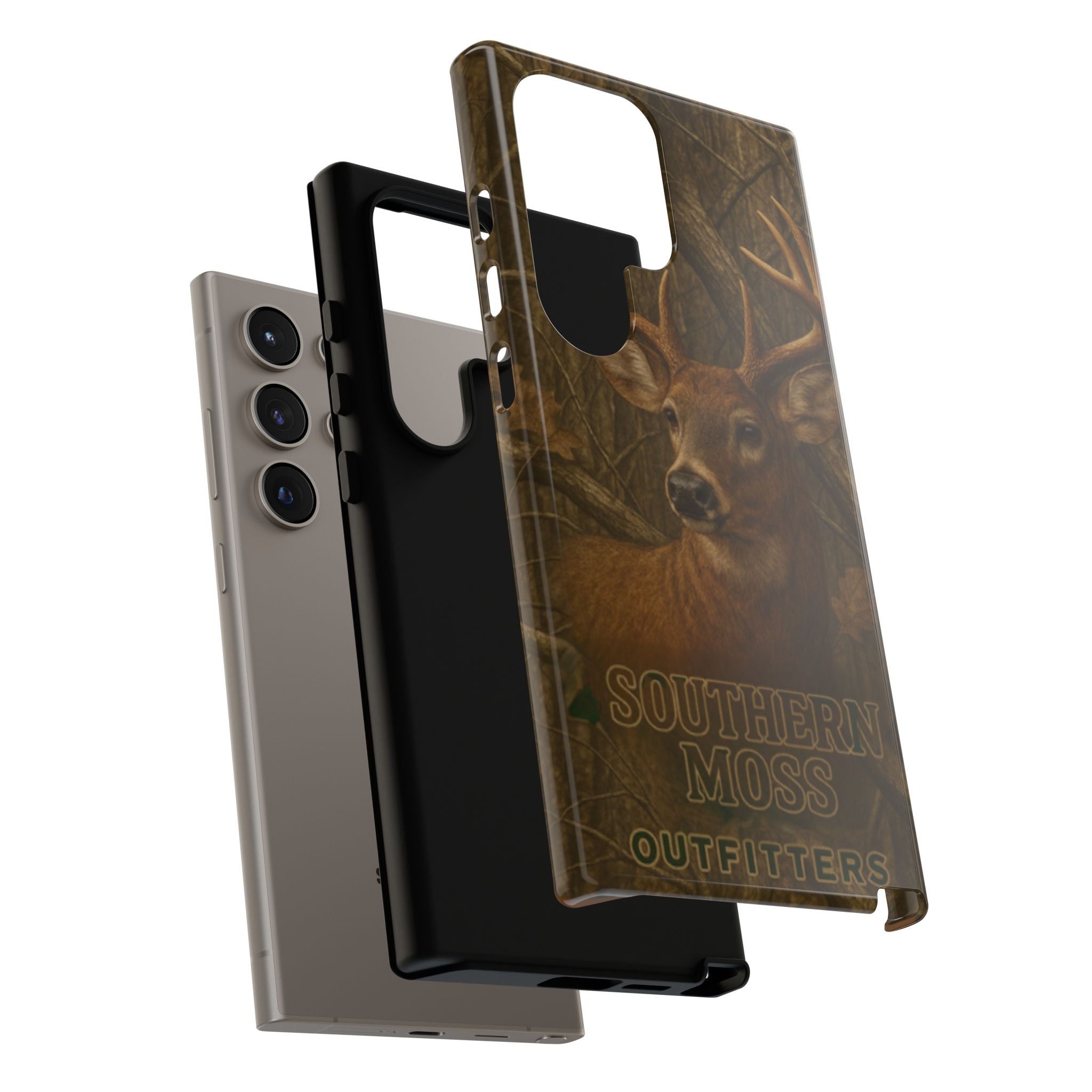 Southern Moss Outfitters Deer Hunting Phone Case – Rugged Outdoor Camo Design, Protective Cover for Outdoor Enthusiasts, Perfect Gift for Nature Lovers, Wildlife Decor