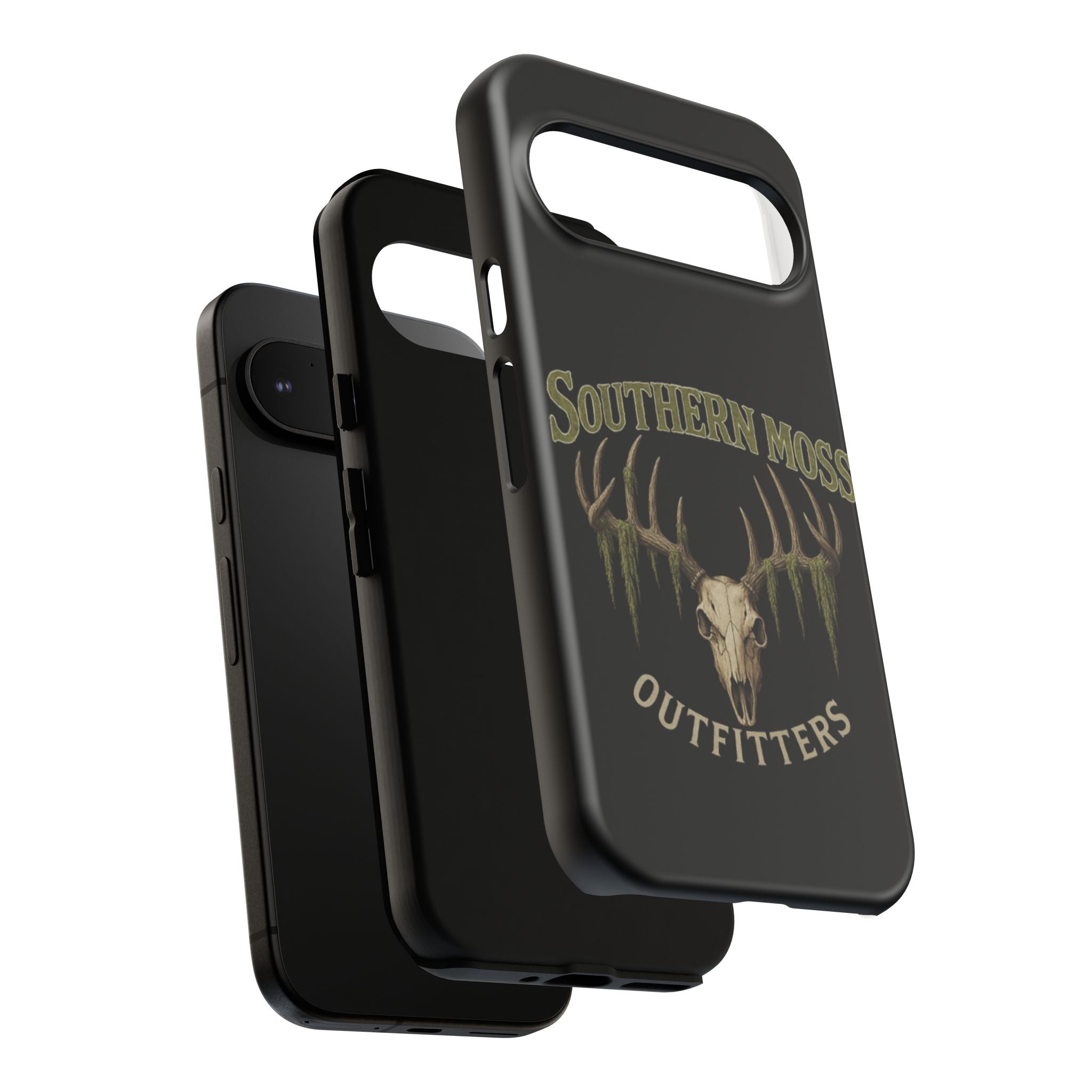 Southern Moss Outfitters Skull Phone Case – Rugged Deer Antler Design, Outdoor Gear, Hunting Accessories, Rustic Style, Gift for Adventurers