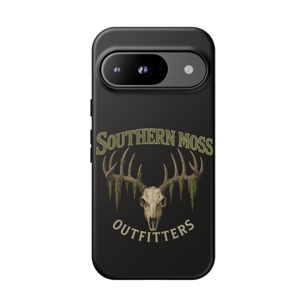 Southern Moss Outfitters Skull Phone Case – Rugged Deer Antler Design, Outdoor Gear, Hunting Accessories, Rustic Style, Gift for Adventurers
