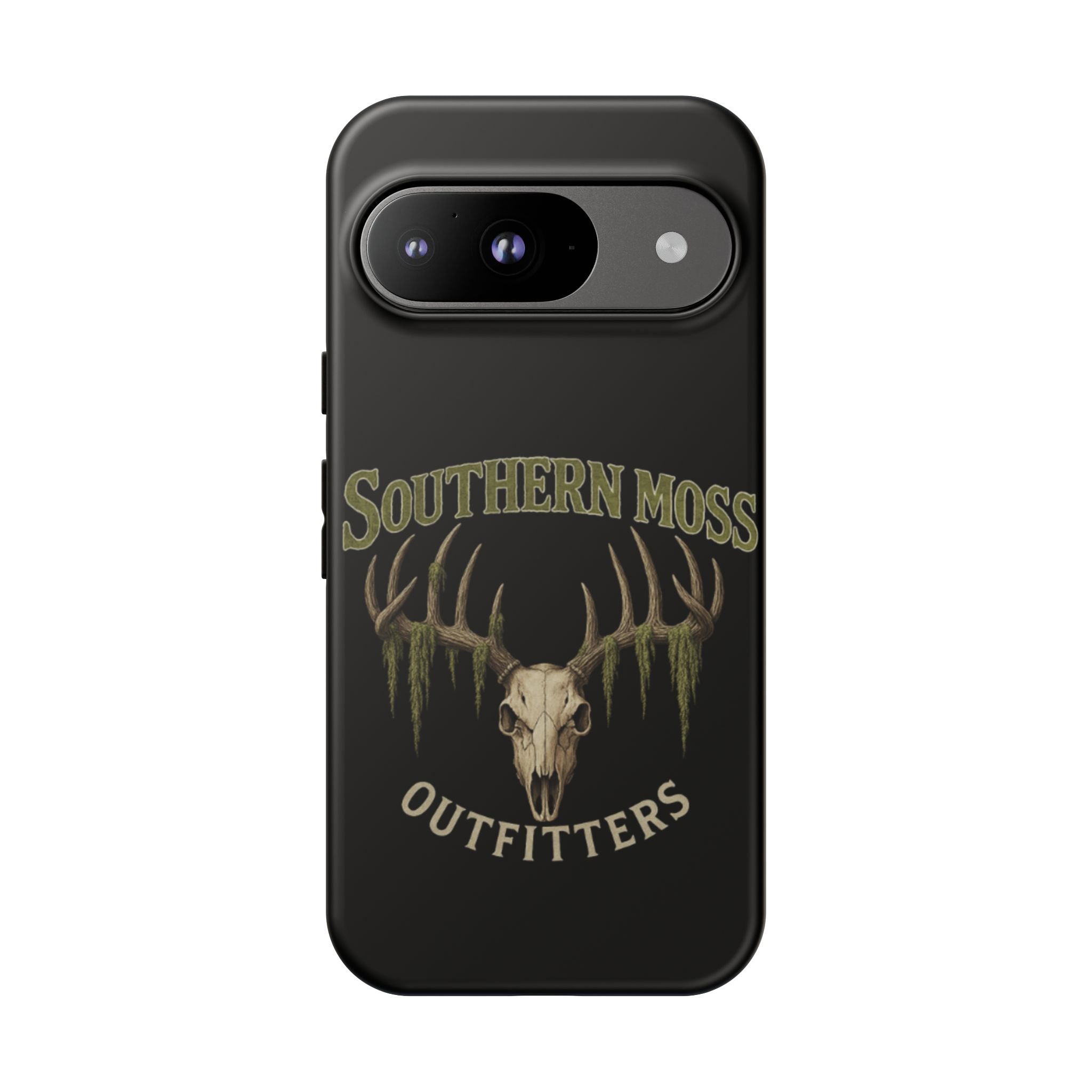 Southern Moss Outfitters Skull Phone Case – Rugged Deer Antler Design, Outdoor Gear, Hunting Accessories, Rustic Style, Gift for Adventurers