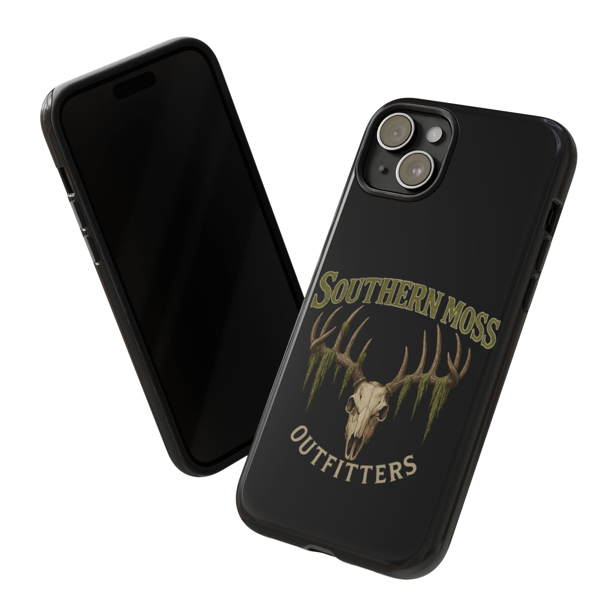 Southern Moss Outfitters Skull Phone Case – Rugged Deer Antler Design, Outdoor Gear, Hunting Accessories, Rustic Style, Gift for Adventurers