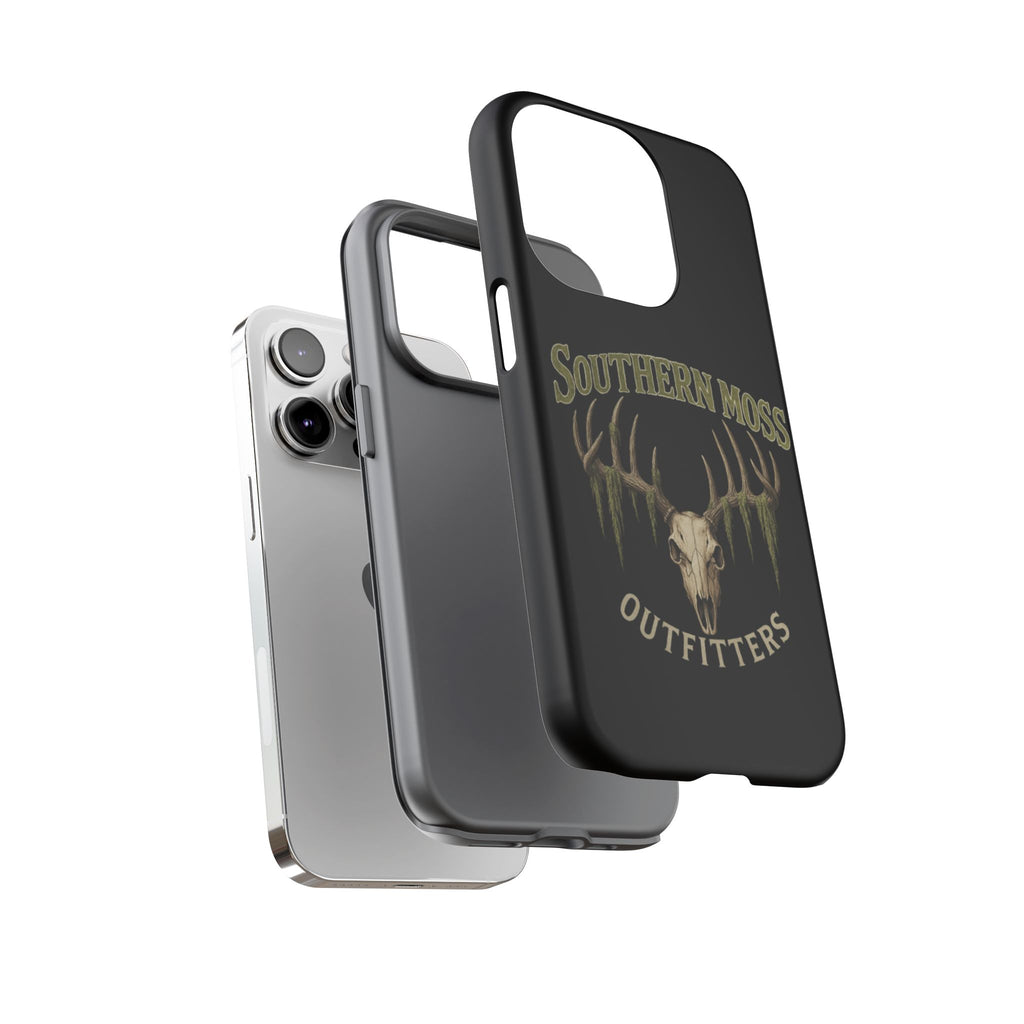 Southern Moss Outfitters Skull Phone Case – Rugged Deer Antler Design, Outdoor Gear, Hunting Accessories, Rustic Style, Gift for Adventurers