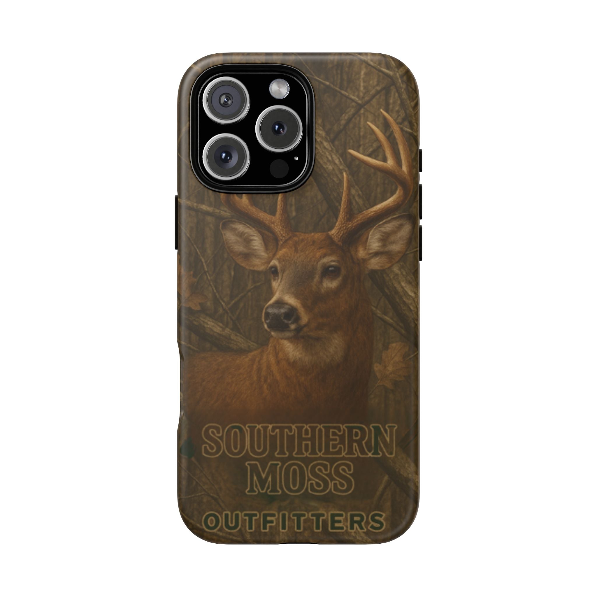 Southern Moss Outfitters Deer Hunting Phone Case – Rugged Outdoor Camo Design, Protective Cover for Outdoor Enthusiasts, Perfect Gift for Nature Lovers, Wildlife Decor