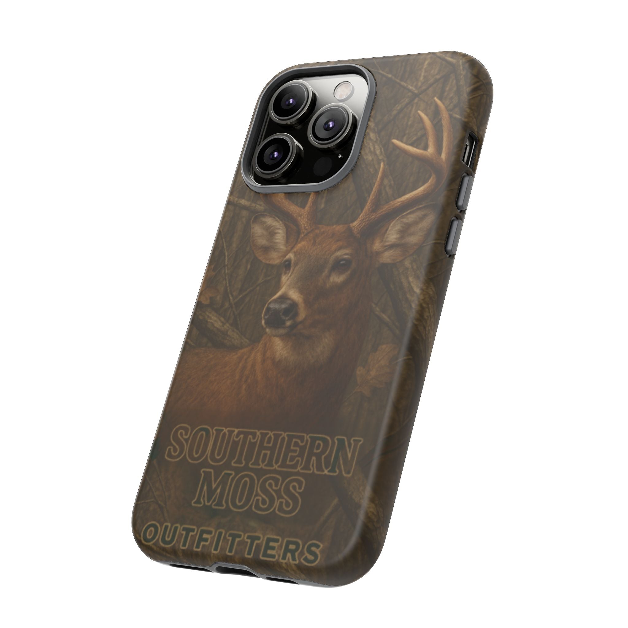 Southern Moss Outfitters Deer Hunting Phone Case – Rugged Outdoor Camo Design, Protective Cover for Outdoor Enthusiasts, Perfect Gift for Nature Lovers, Wildlife Decor