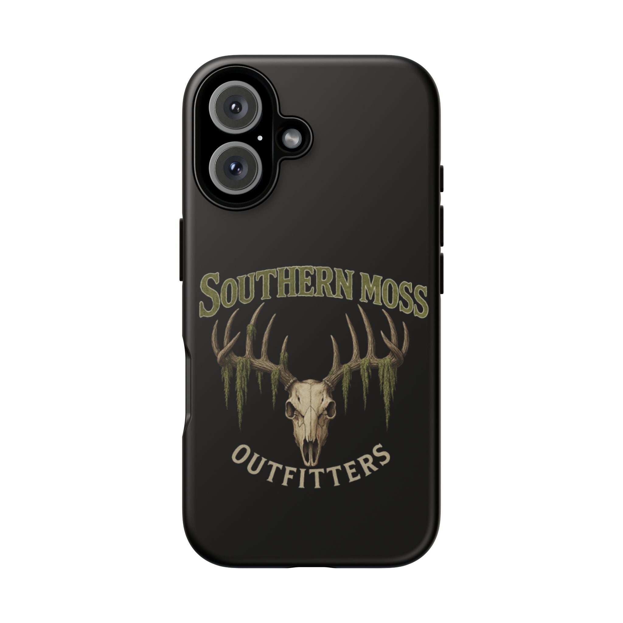 Southern Moss Outfitters Skull Phone Case – Rugged Deer Antler Design, Outdoor Gear, Hunting Accessories, Rustic Style, Gift for Adventurers