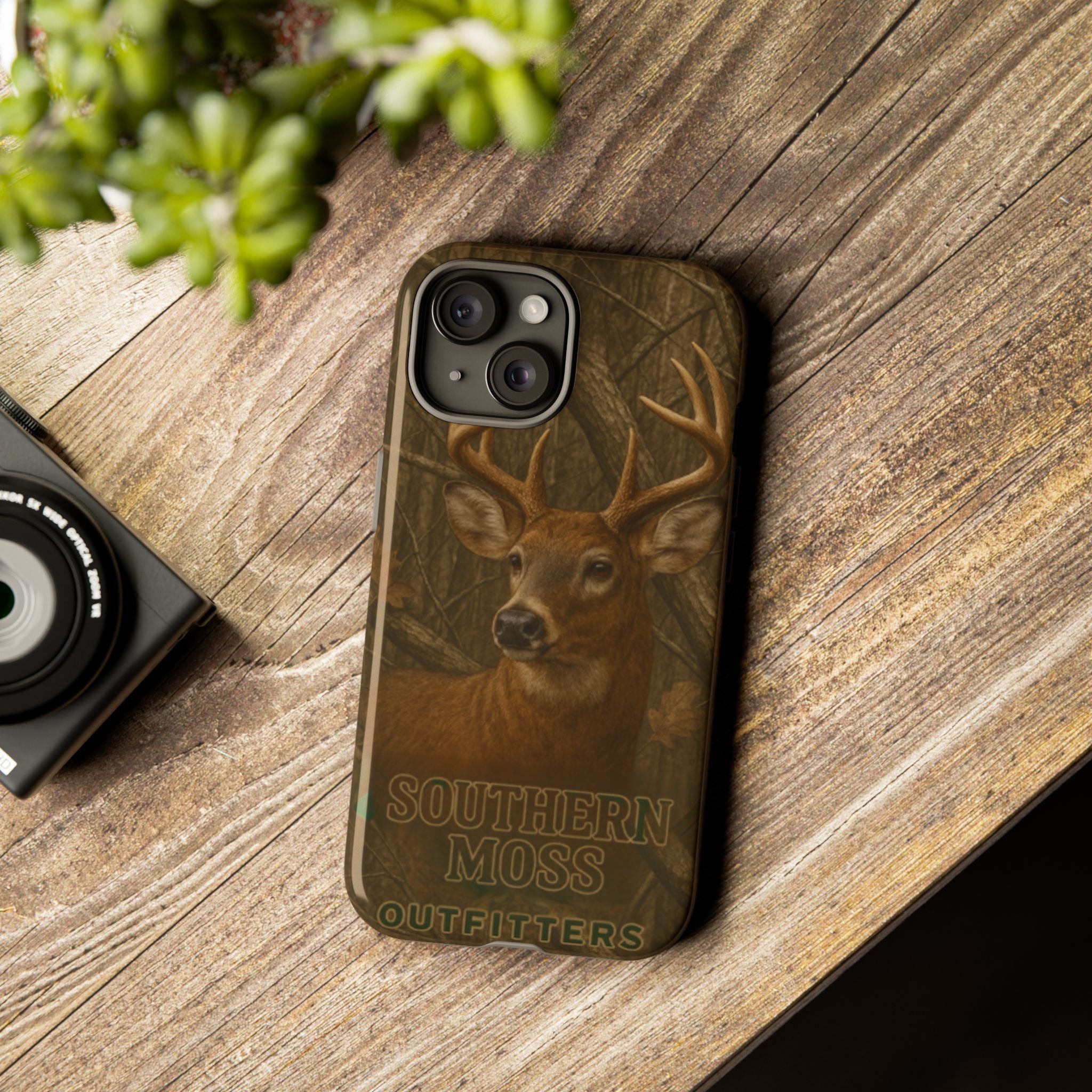 Southern Moss Outfitters Deer Hunting Phone Case – Rugged Outdoor Camo Design, Protective Cover for Outdoor Enthusiasts, Perfect Gift for Nature Lovers, Wildlife Decor