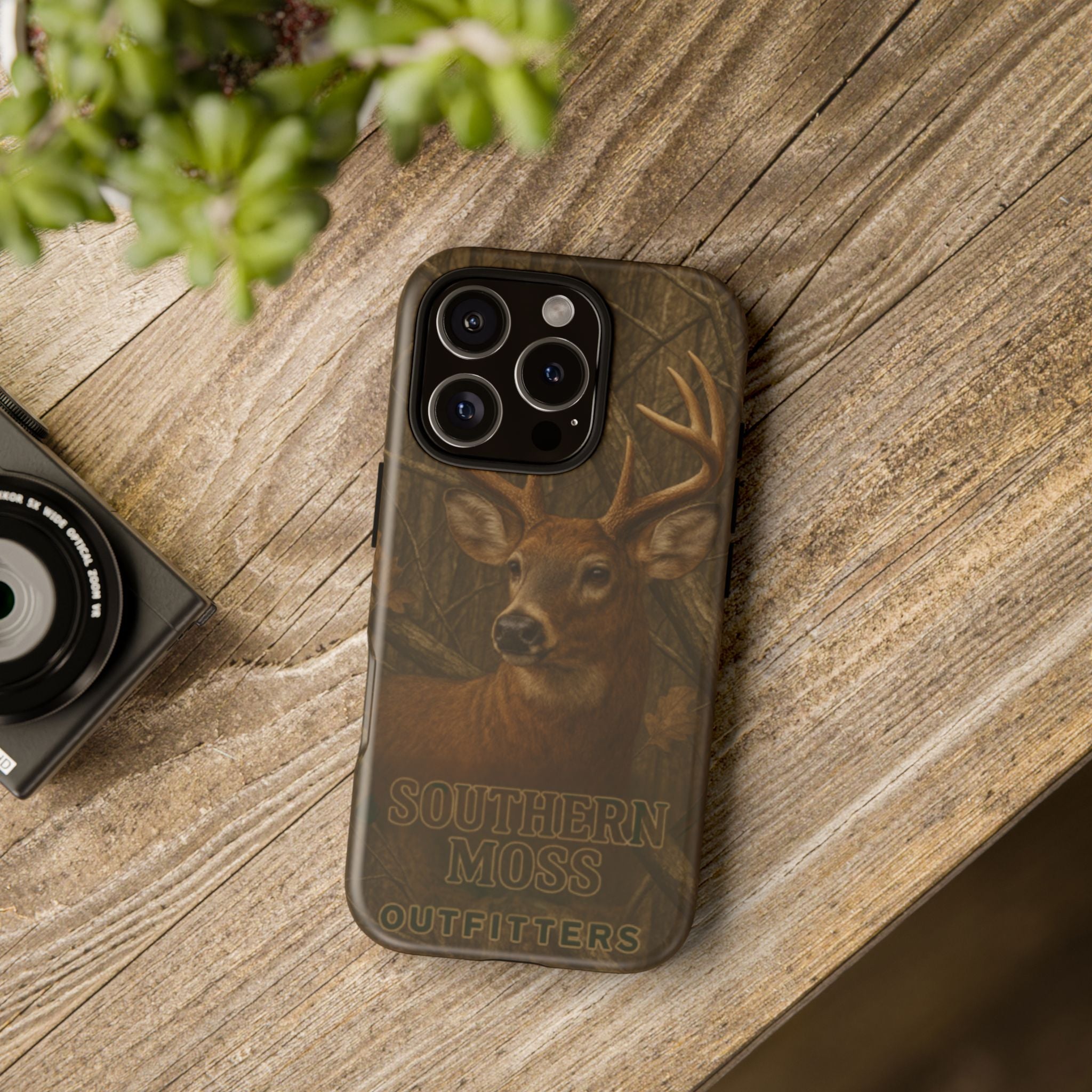Southern Moss Outfitters Deer Hunting Phone Case – Rugged Outdoor Camo Design, Protective Cover for Outdoor Enthusiasts, Perfect Gift for Nature Lovers, Wildlife Decor