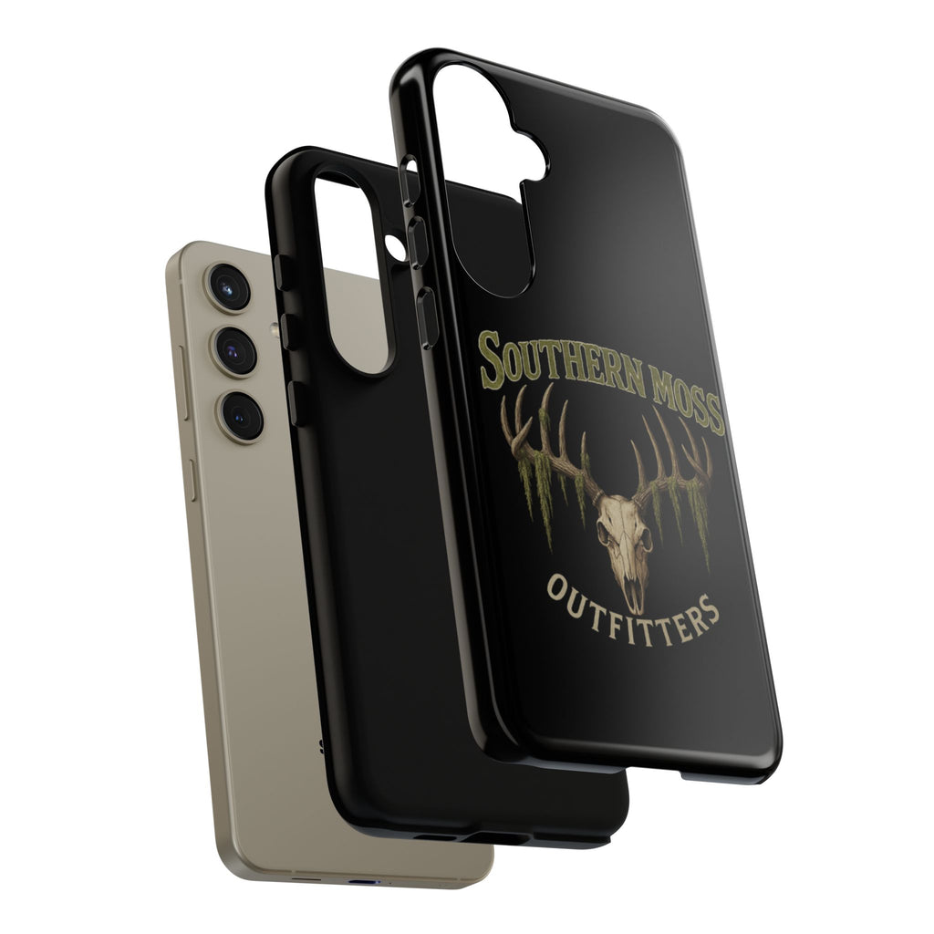 Southern Moss Outfitters Skull Phone Case – Rugged Deer Antler Design, Outdoor Gear, Hunting Accessories, Rustic Style, Gift for Adventurers