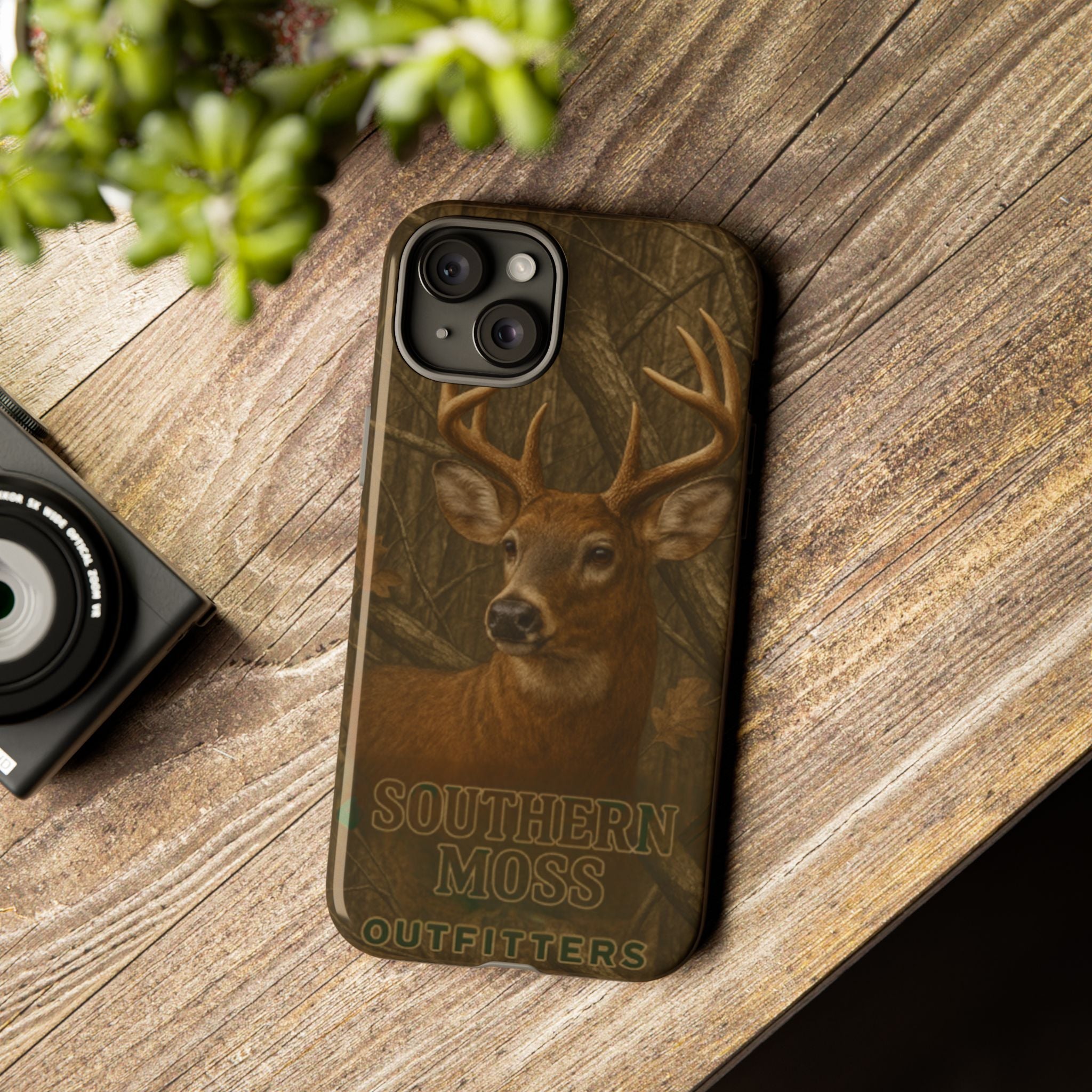 Southern Moss Outfitters Deer Hunting Phone Case – Rugged Outdoor Camo Design, Protective Cover for Outdoor Enthusiasts, Perfect Gift for Nature Lovers, Wildlife Decor