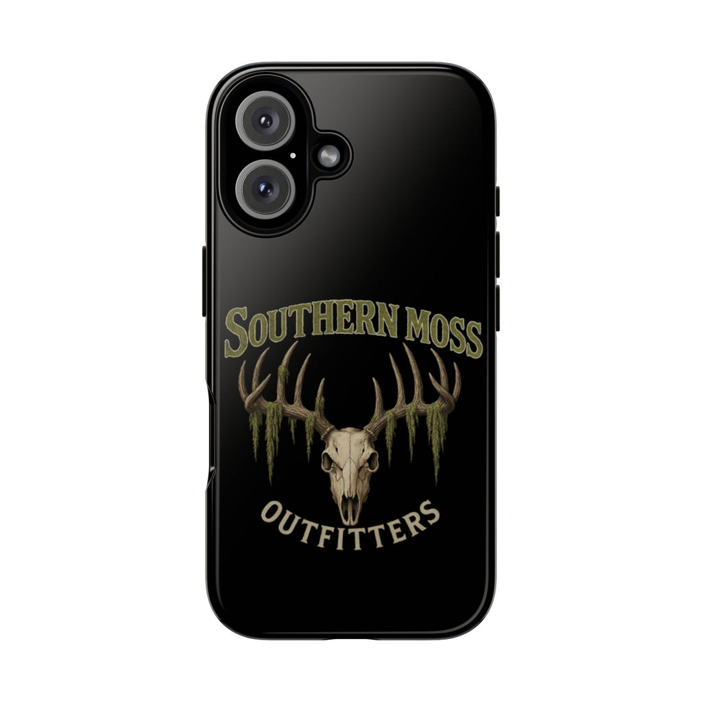 Southern Moss Outfitters Skull Phone Case – Rugged Deer Antler Design, Outdoor Gear, Hunting Accessories, Rustic Style, Gift for Adventurers