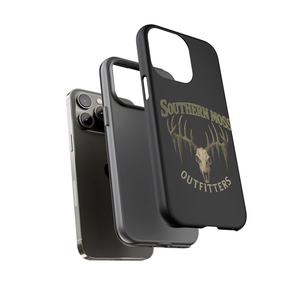 Southern Moss Outfitters Skull Phone Case – Rugged Deer Antler Design, Outdoor Gear, Hunting Accessories, Rustic Style, Gift for Adventurers
