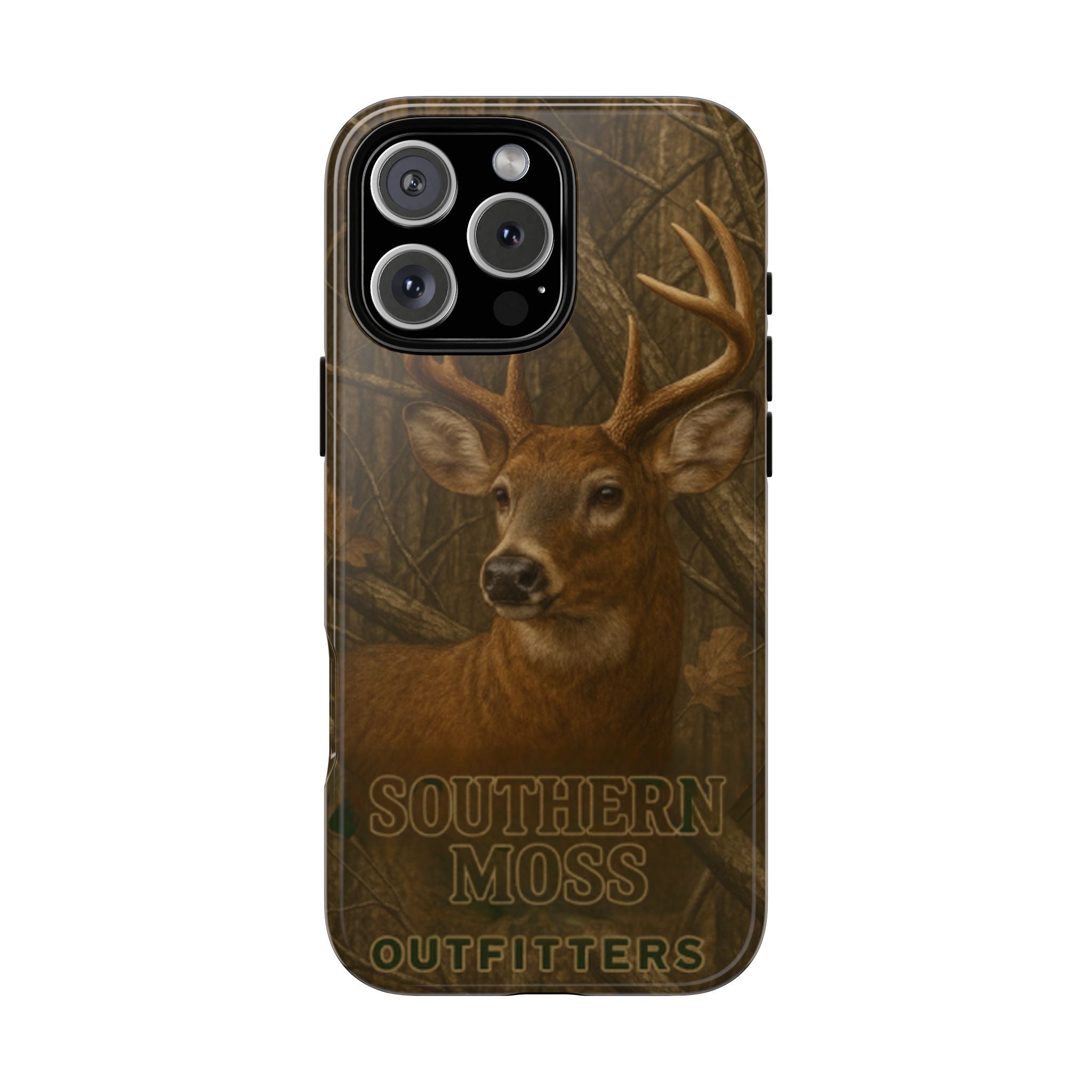Southern Moss Outfitters Deer Hunting Phone Case – Rugged Outdoor Camo Design, Protective Cover for Outdoor Enthusiasts, Perfect Gift for Nature Lovers, Wildlife Decor