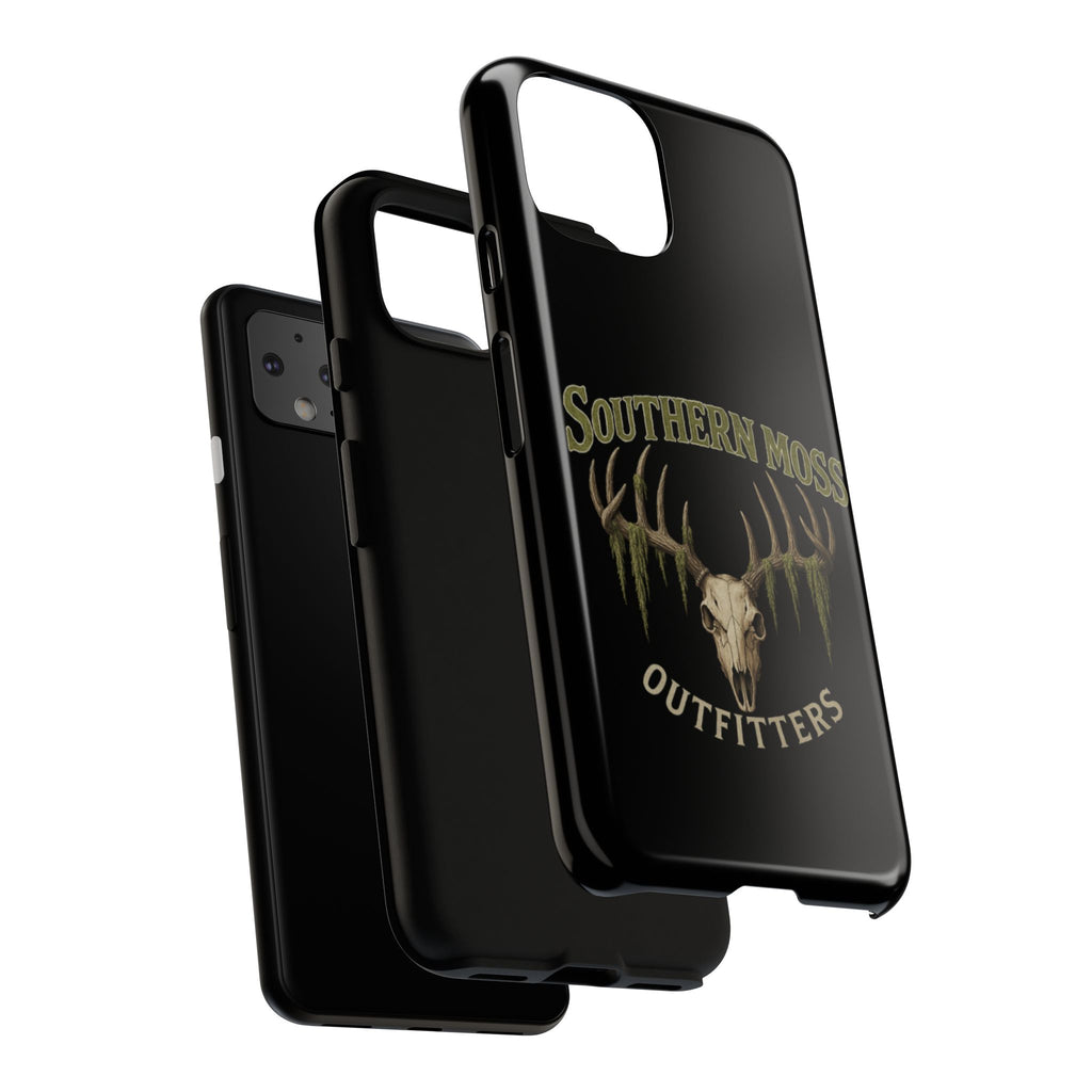 Southern Moss Outfitters Skull Phone Case – Rugged Deer Antler Design, Outdoor Gear, Hunting Accessories, Rustic Style, Gift for Adventurers