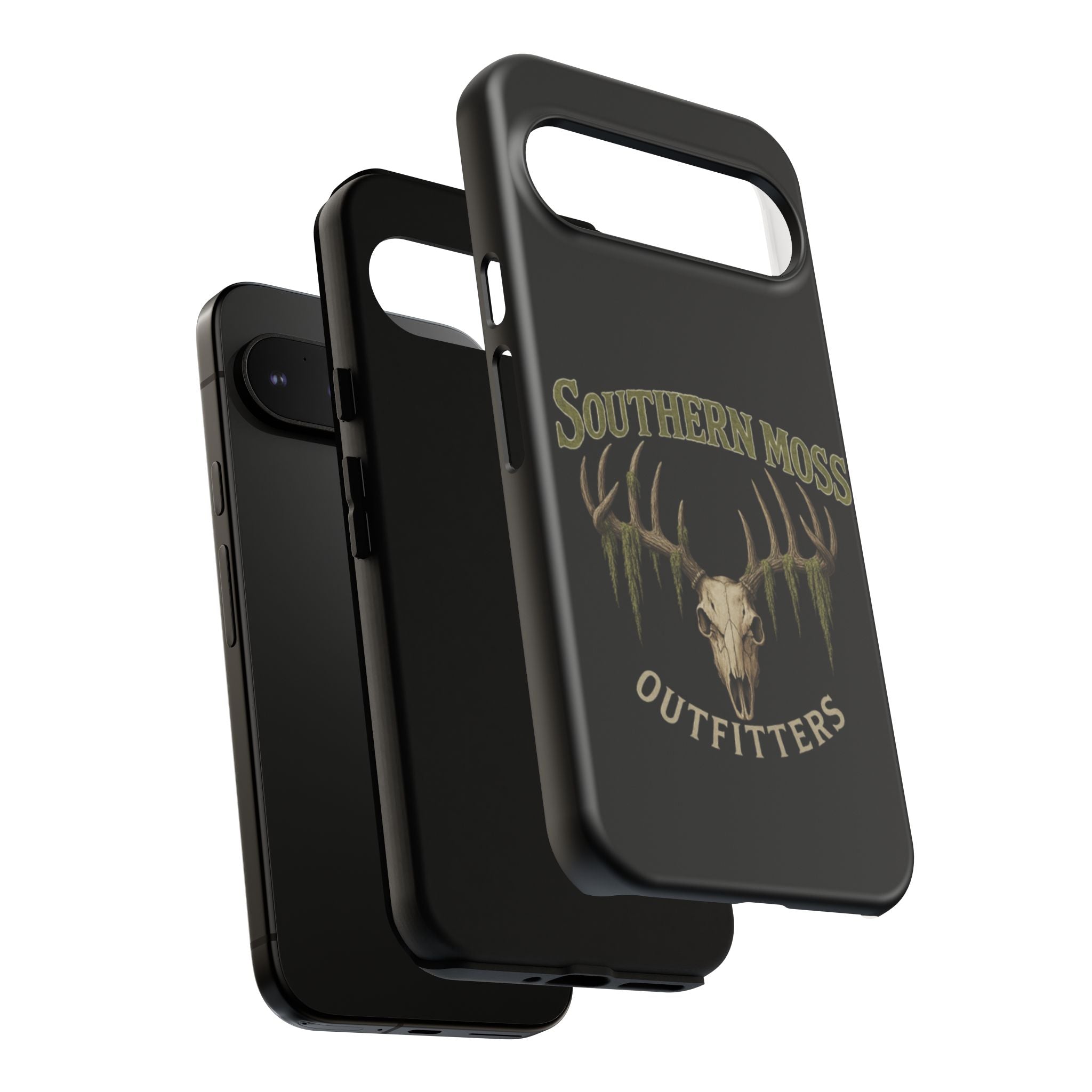 Southern Moss Outfitters Skull Phone Case – Rugged Deer Antler Design, Outdoor Gear, Hunting Accessories, Rustic Style, Gift for Adventurers