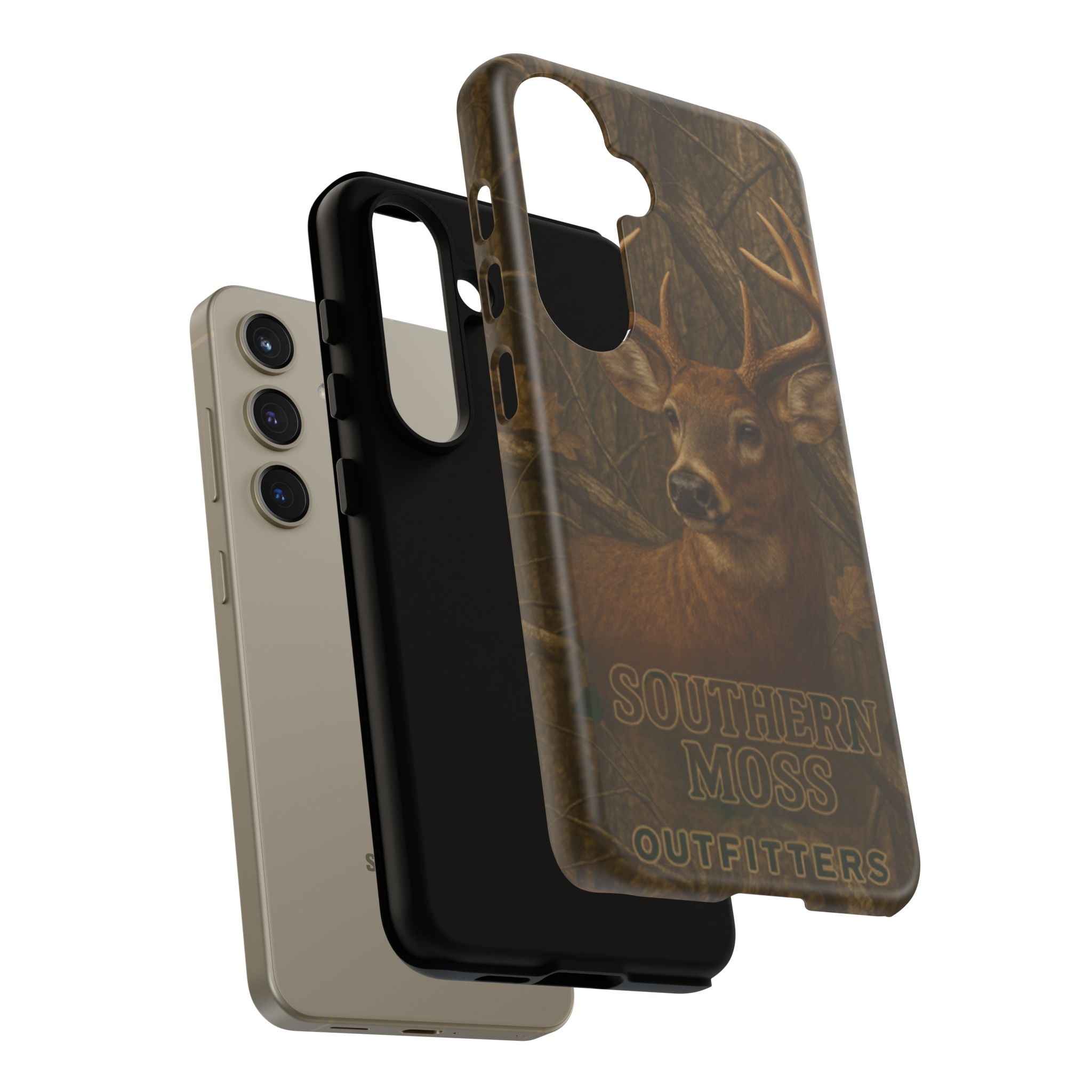 Southern Moss Outfitters Deer Hunting Phone Case – Rugged Outdoor Camo Design, Protective Cover for Outdoor Enthusiasts, Perfect Gift for Nature Lovers, Wildlife Decor