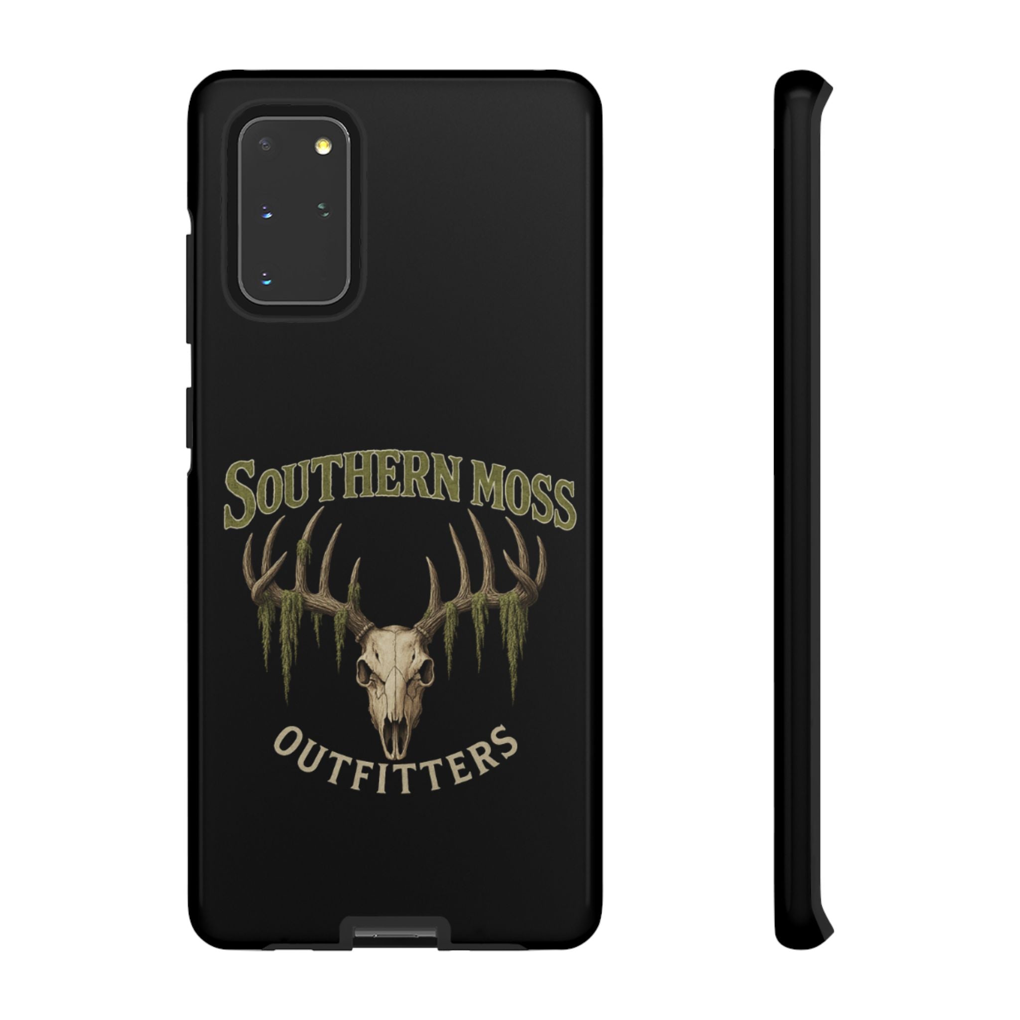 Southern Moss Outfitters Skull Phone Case – Rugged Deer Antler Design, Outdoor Gear, Hunting Accessories, Rustic Style, Gift for Adventurers
