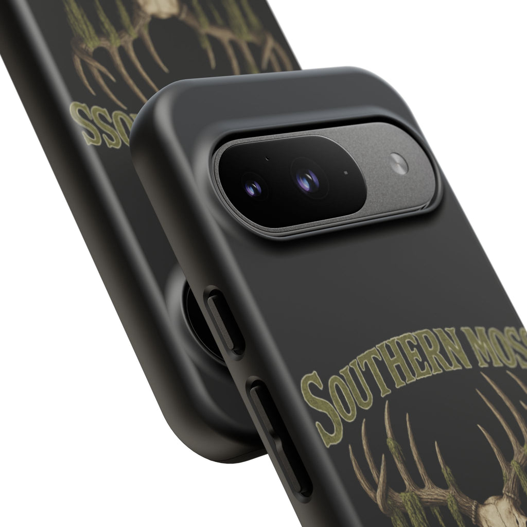 Southern Moss Outfitters Skull Phone Case – Rugged Deer Antler Design, Outdoor Gear, Hunting Accessories, Rustic Style, Gift for Adventurers