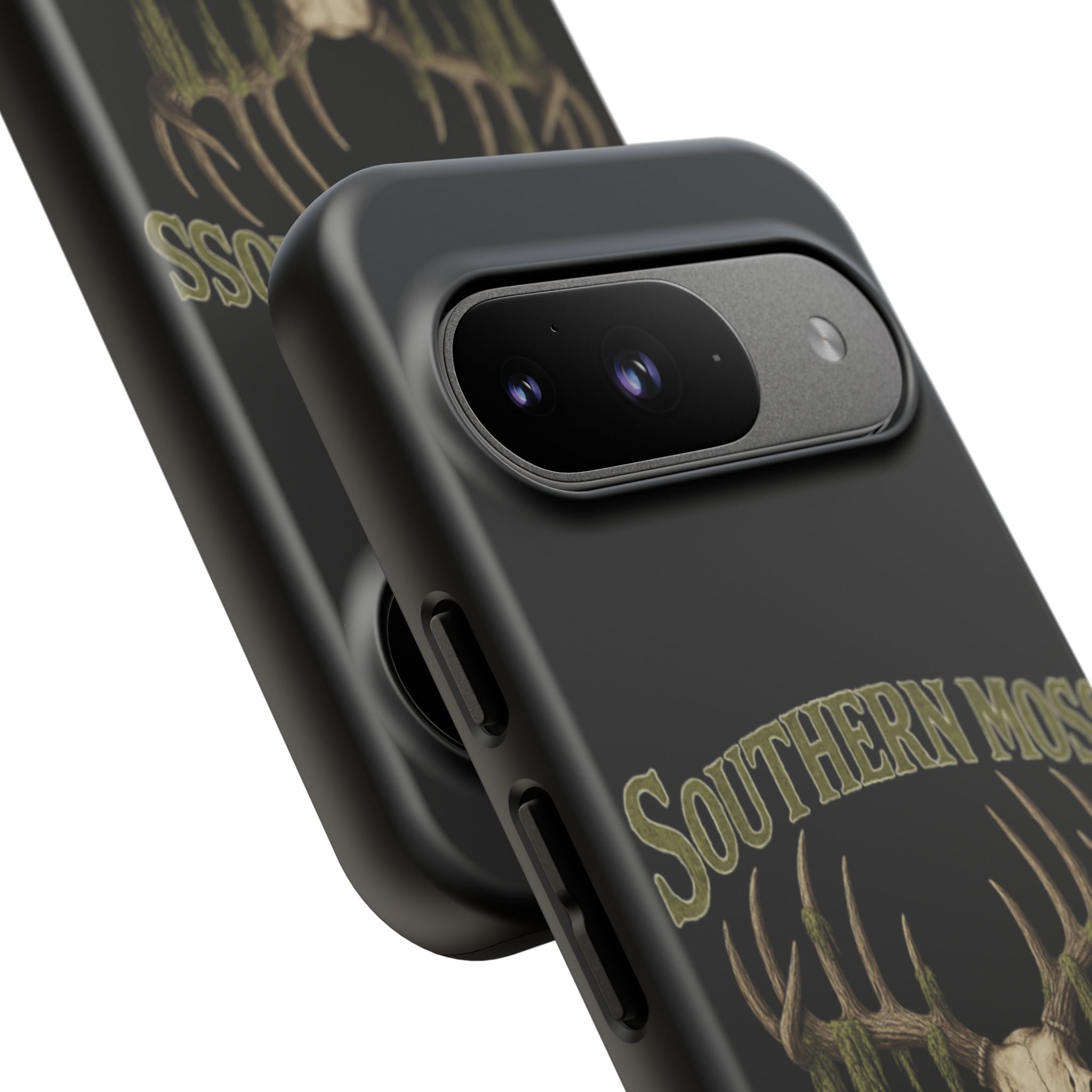 Southern Moss Outfitters Skull Phone Case – Rugged Deer Antler Design, Outdoor Gear, Hunting Accessories, Rustic Style, Gift for Adventurers