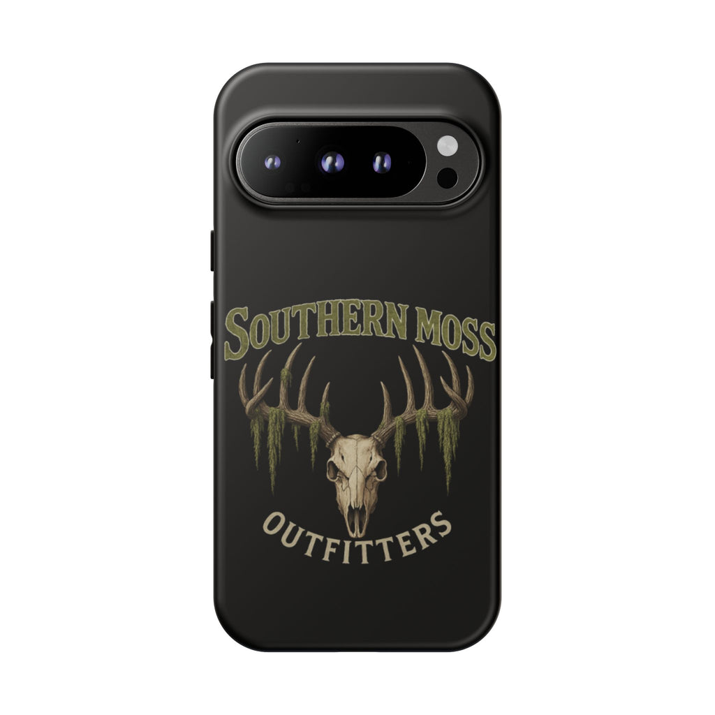 Southern Moss Outfitters Skull Phone Case – Rugged Deer Antler Design, Outdoor Gear, Hunting Accessories, Rustic Style, Gift for Adventurers