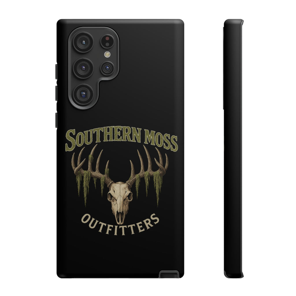 Southern Moss Outfitters Skull Phone Case – Rugged Deer Antler Design, Outdoor Gear, Hunting Accessories, Rustic Style, Gift for Adventurers