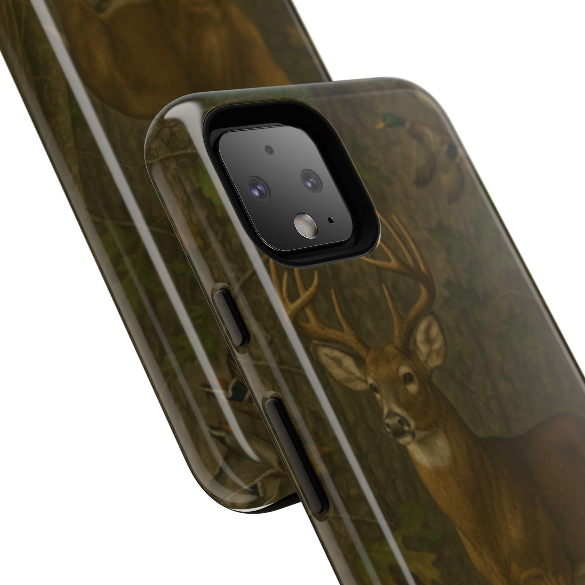 Hunting Phone Case – Deer & Ducks Design | Southern Moss Outfitters | Rugged Camo Outdoor iPhone Case