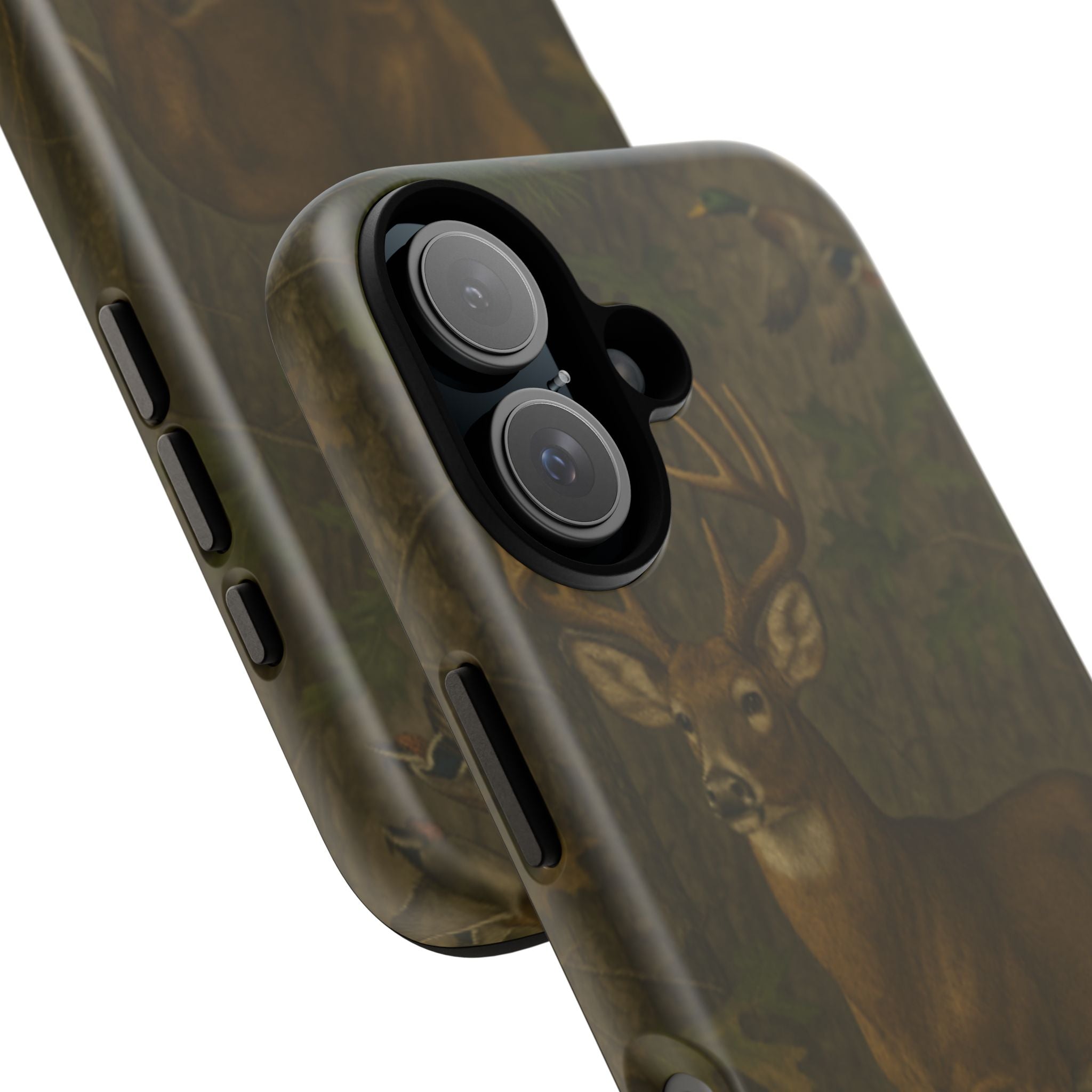 Hunting Phone Case – Deer & Ducks Design | Southern Moss Outfitters | Rugged Camo Outdoor iPhone Case