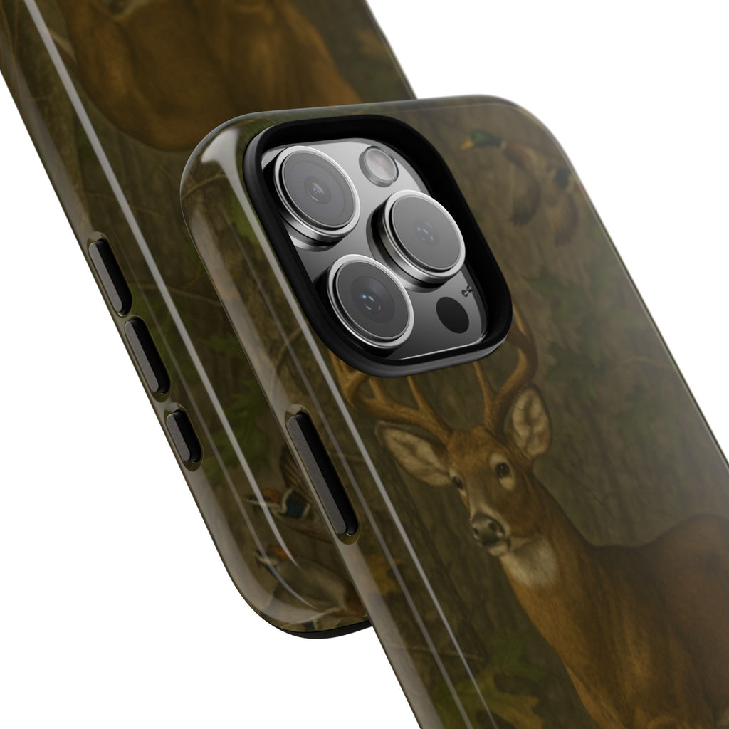 Hunting Phone Case – Deer & Ducks Design | Southern Moss Outfitters | Rugged Camo Outdoor iPhone Case