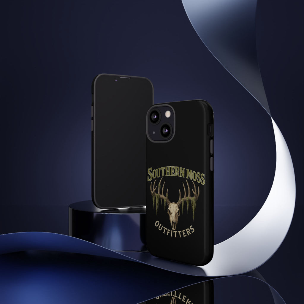 Southern Moss Outfitters Skull Phone Case – Rugged Deer Antler Design, Outdoor Gear, Hunting Accessories, Rustic Style, Gift for Adventurers