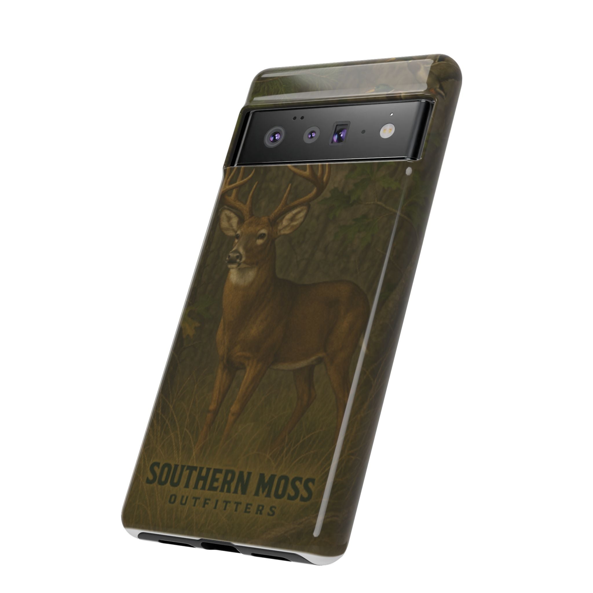 Hunting Phone Case – Deer & Ducks Design | Southern Moss Outfitters | Rugged Camo Outdoor iPhone Case