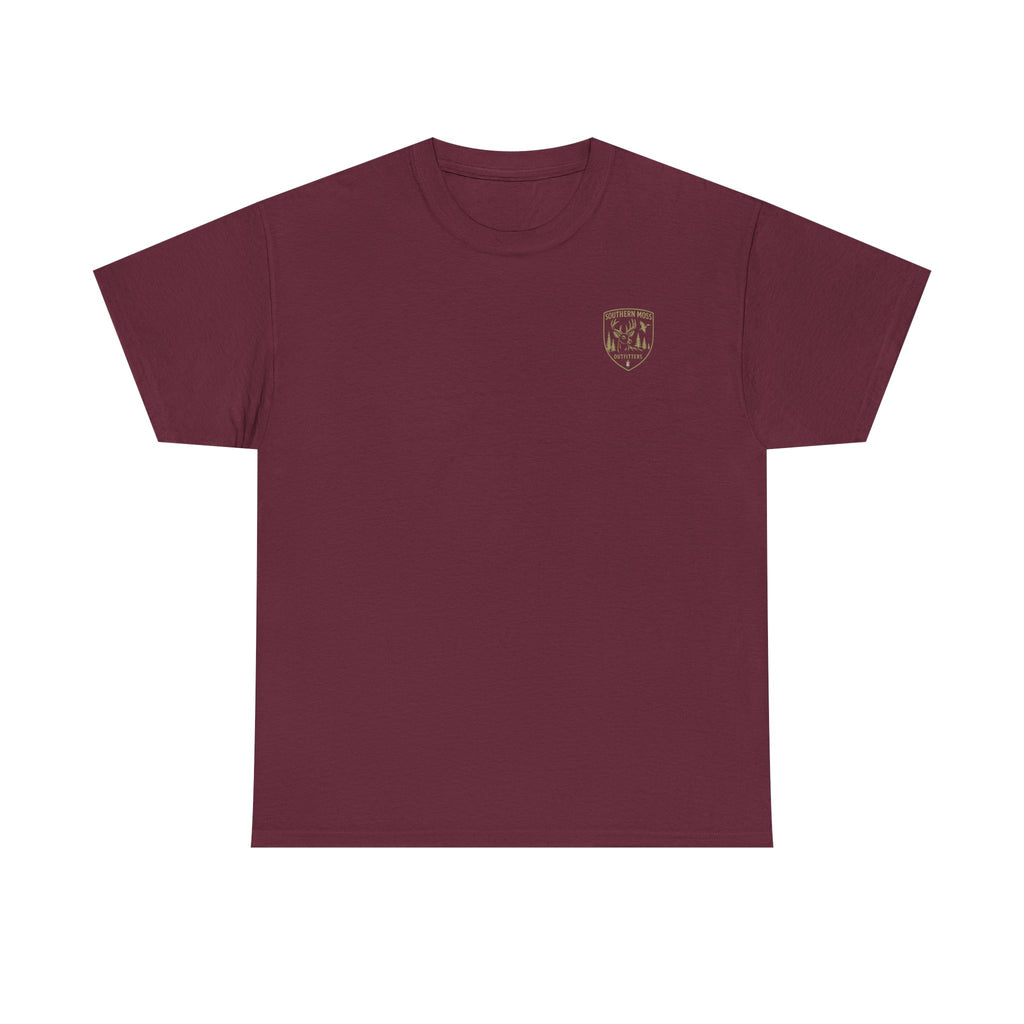 Southern Moss Outfitters Faith & Outdoors Tee Deer, Cross, Church Design, Casual Wear, Outdoor Apparel, Gift for Nature Lovers, Wildlife Tee