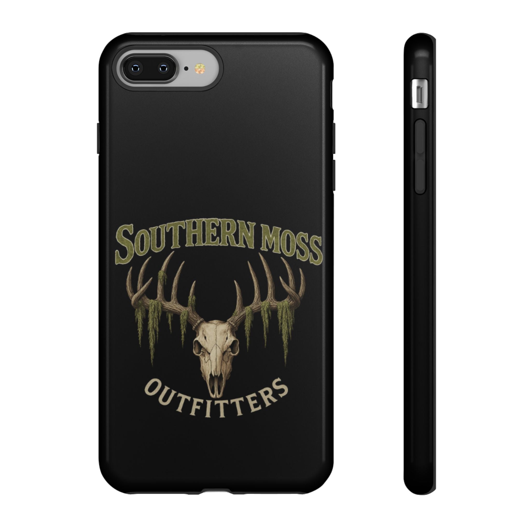 Southern Moss Outfitters Skull Phone Case – Rugged Deer Antler Design, Outdoor Gear, Hunting Accessories, Rustic Style, Gift for Adventurers
