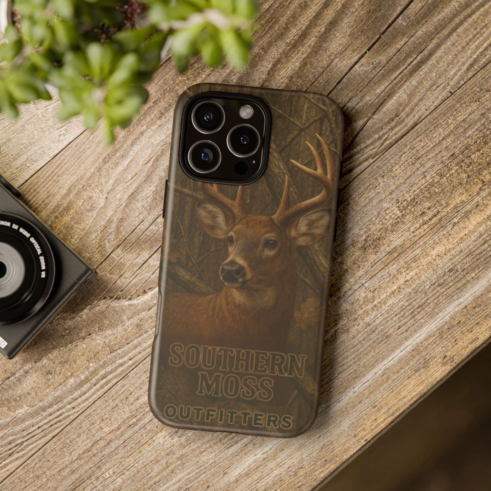 Southern Moss Outfitters Deer Hunting Phone Case – Rugged Outdoor Camo Design, Protective Cover for Outdoor Enthusiasts, Perfect Gift for Nature Lovers, Wildlife Decor