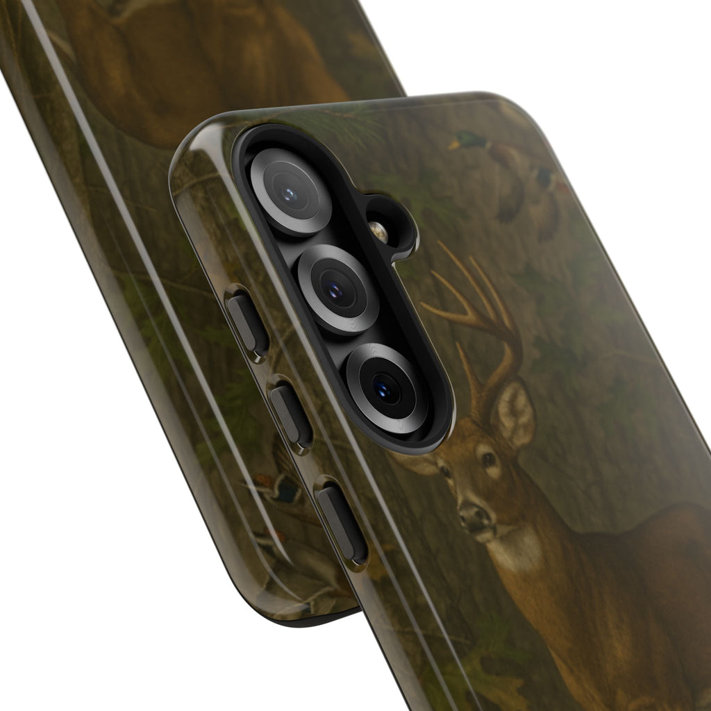 Hunting Phone Case – Deer & Ducks Design | Southern Moss Outfitters | Rugged Camo Outdoor iPhone Case