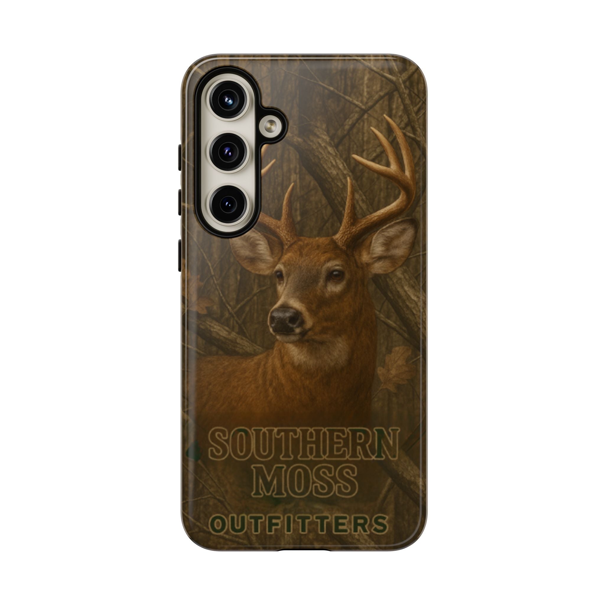 Southern Moss Outfitters Deer Hunting Phone Case – Rugged Outdoor Camo Design, Protective Cover for Outdoor Enthusiasts, Perfect Gift for Nature Lovers, Wildlife Decor