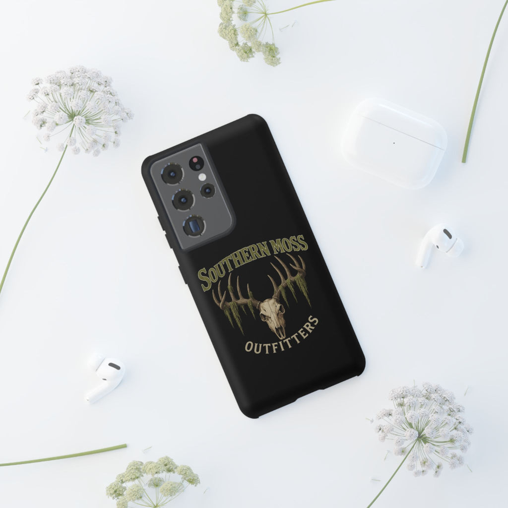 Southern Moss Outfitters Skull Phone Case – Rugged Deer Antler Design, Outdoor Gear, Hunting Accessories, Rustic Style, Gift for Adventurers