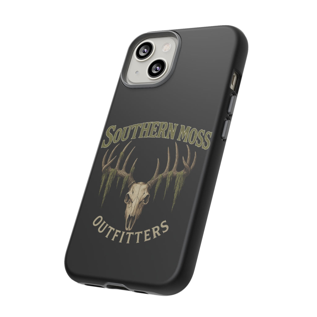 Southern Moss Outfitters Skull Phone Case – Rugged Deer Antler Design, Outdoor Gear, Hunting Accessories, Rustic Style, Gift for Adventurers