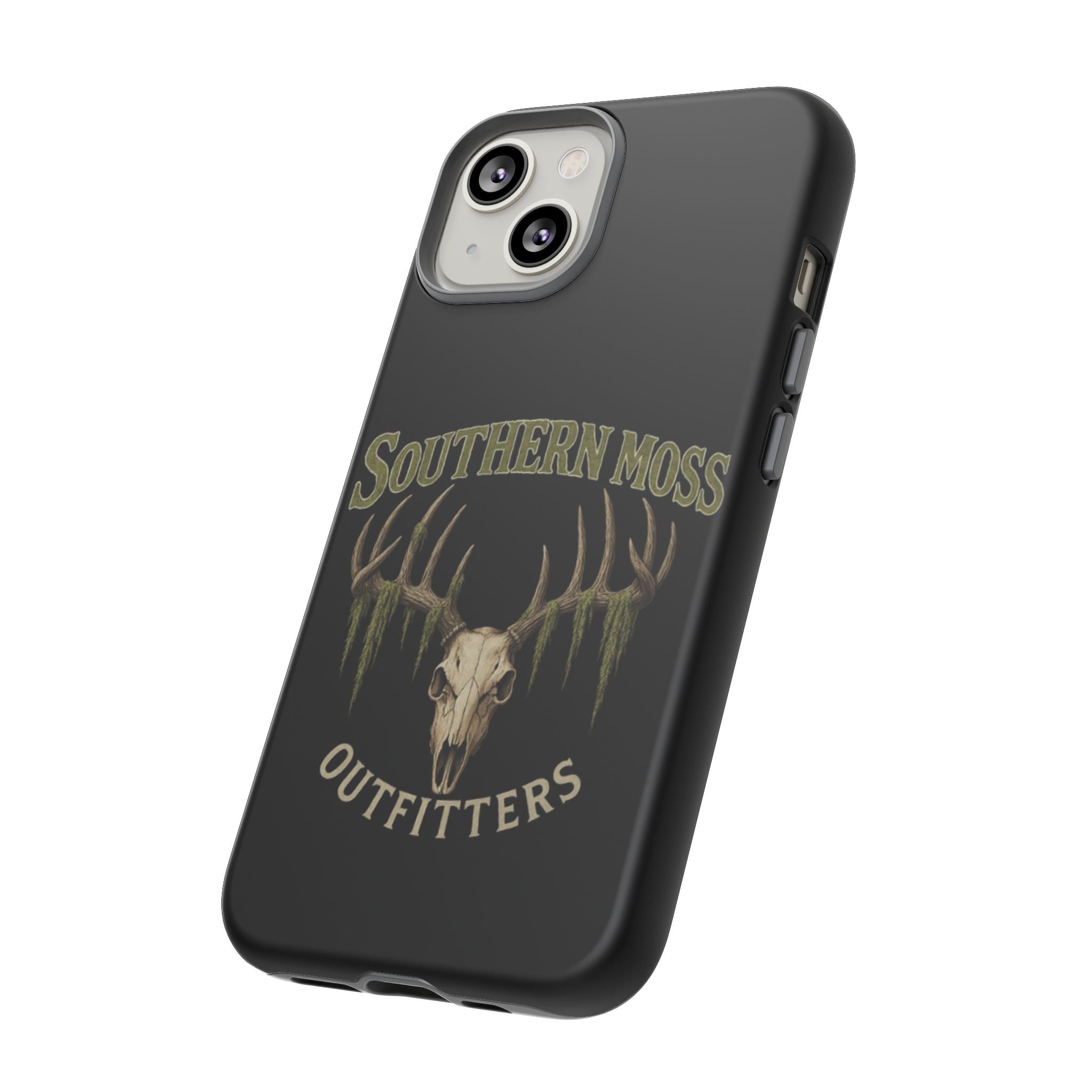 Southern Moss Outfitters Skull Phone Case – Rugged Deer Antler Design, Outdoor Gear, Hunting Accessories, Rustic Style, Gift for Adventurers