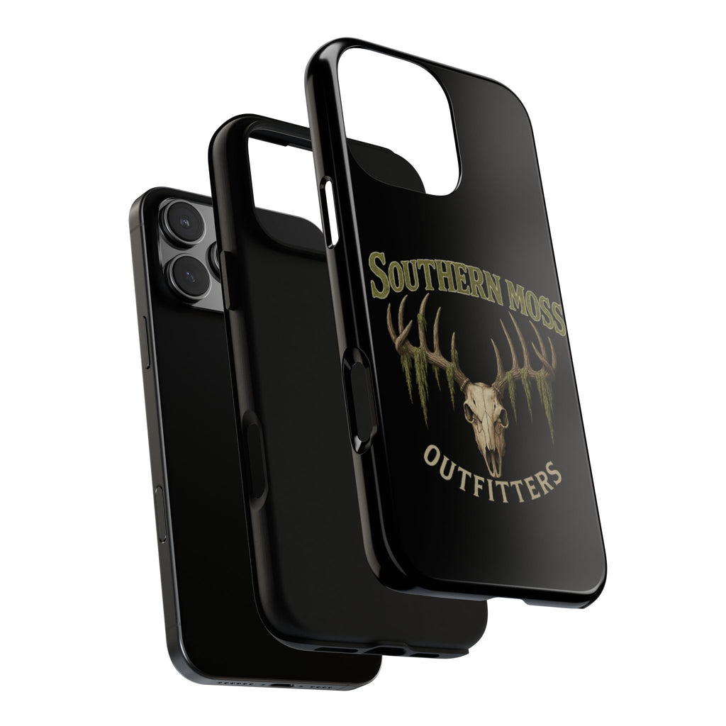 Southern Moss Outfitters Skull Phone Case – Rugged Deer Antler Design, Outdoor Gear, Hunting Accessories, Rustic Style, Gift for Adventurers