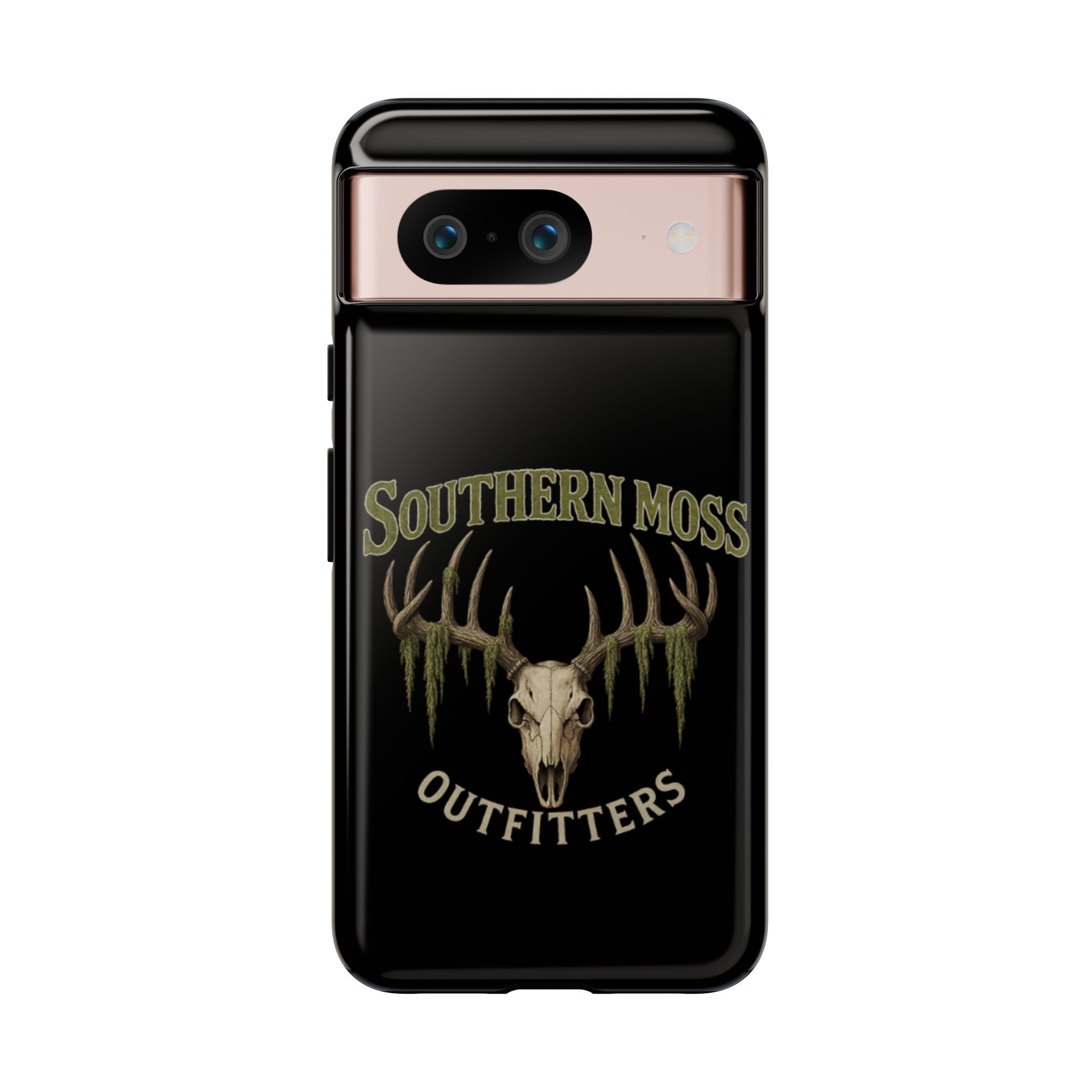 Southern Moss Outfitters Skull Phone Case – Rugged Deer Antler Design, Outdoor Gear, Hunting Accessories, Rustic Style, Gift for Adventurers
