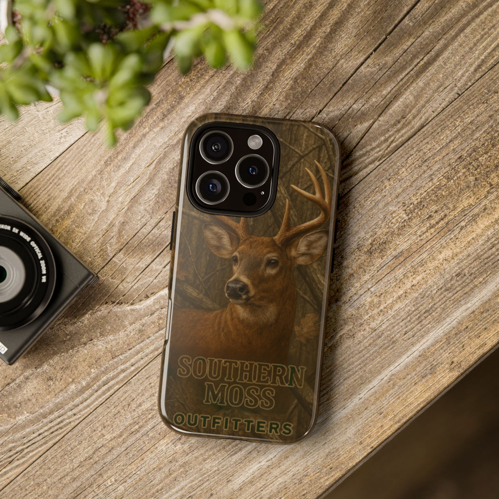 Southern Moss Outfitters Deer Hunting Phone Case – Rugged Outdoor Camo Design, Protective Cover for Outdoor Enthusiasts, Perfect Gift for Nature Lovers, Wildlife Decor