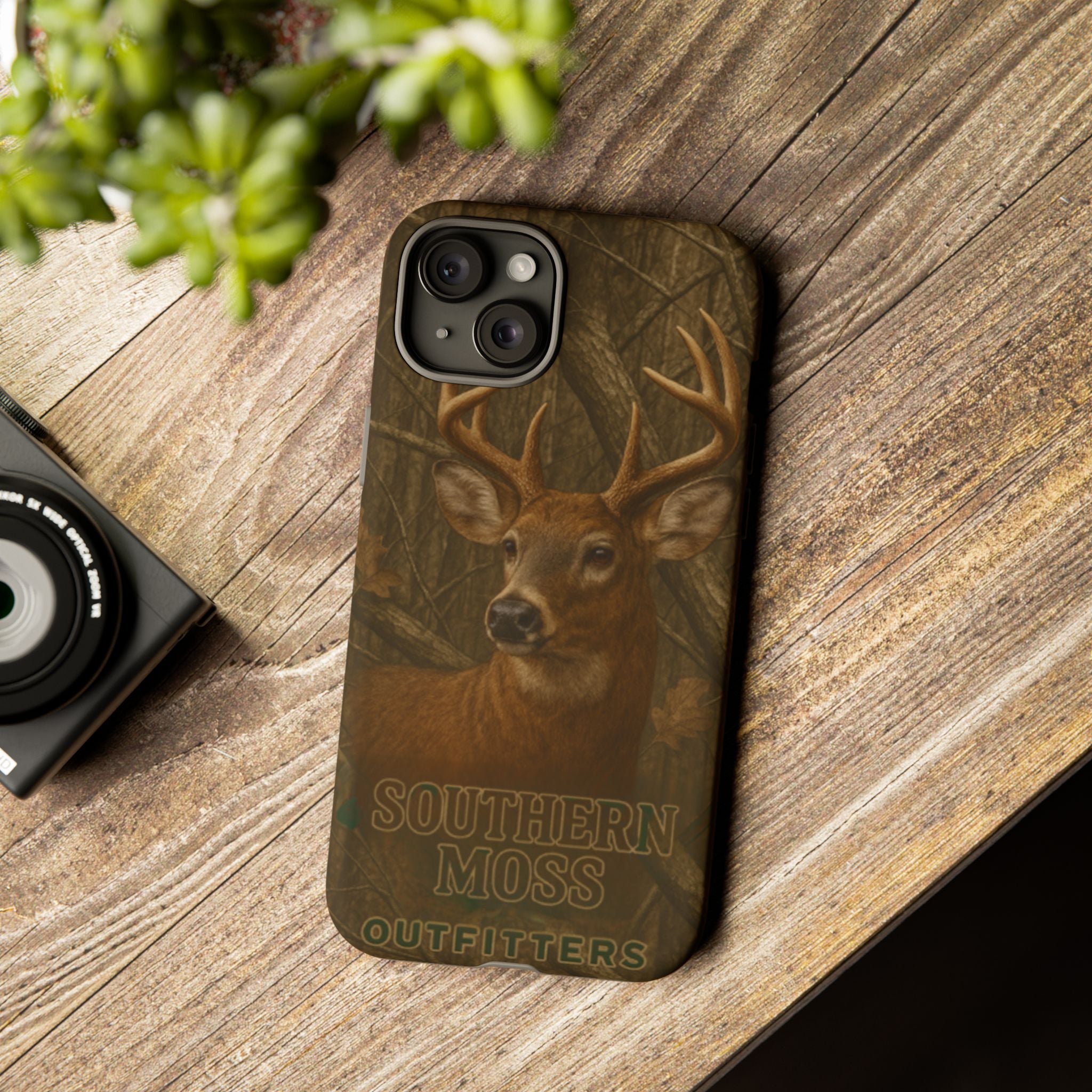Southern Moss Outfitters Deer Hunting Phone Case – Rugged Outdoor Camo Design, Protective Cover for Outdoor Enthusiasts, Perfect Gift for Nature Lovers, Wildlife Decor