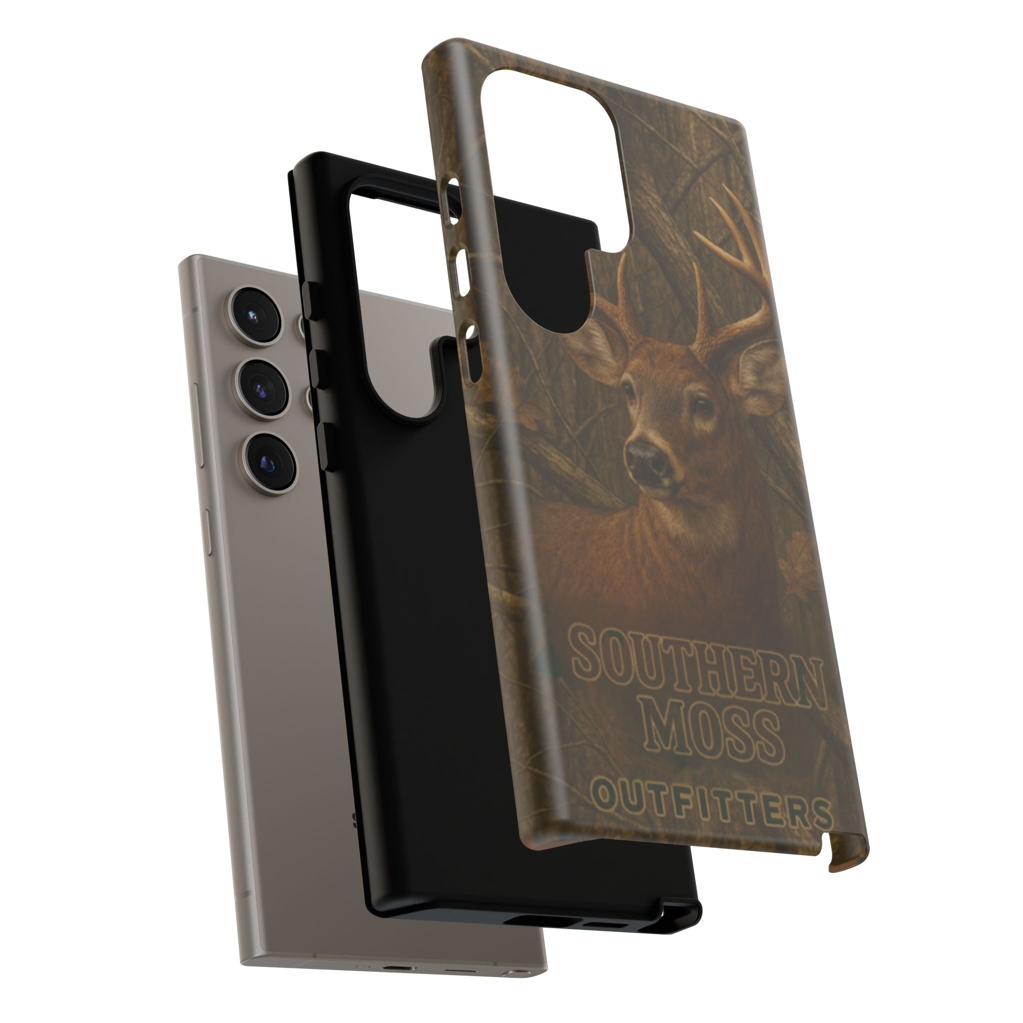 Southern Moss Outfitters Deer Hunting Phone Case – Rugged Outdoor Camo Design, Protective Cover for Outdoor Enthusiasts, Perfect Gift for Nature Lovers, Wildlife Decor