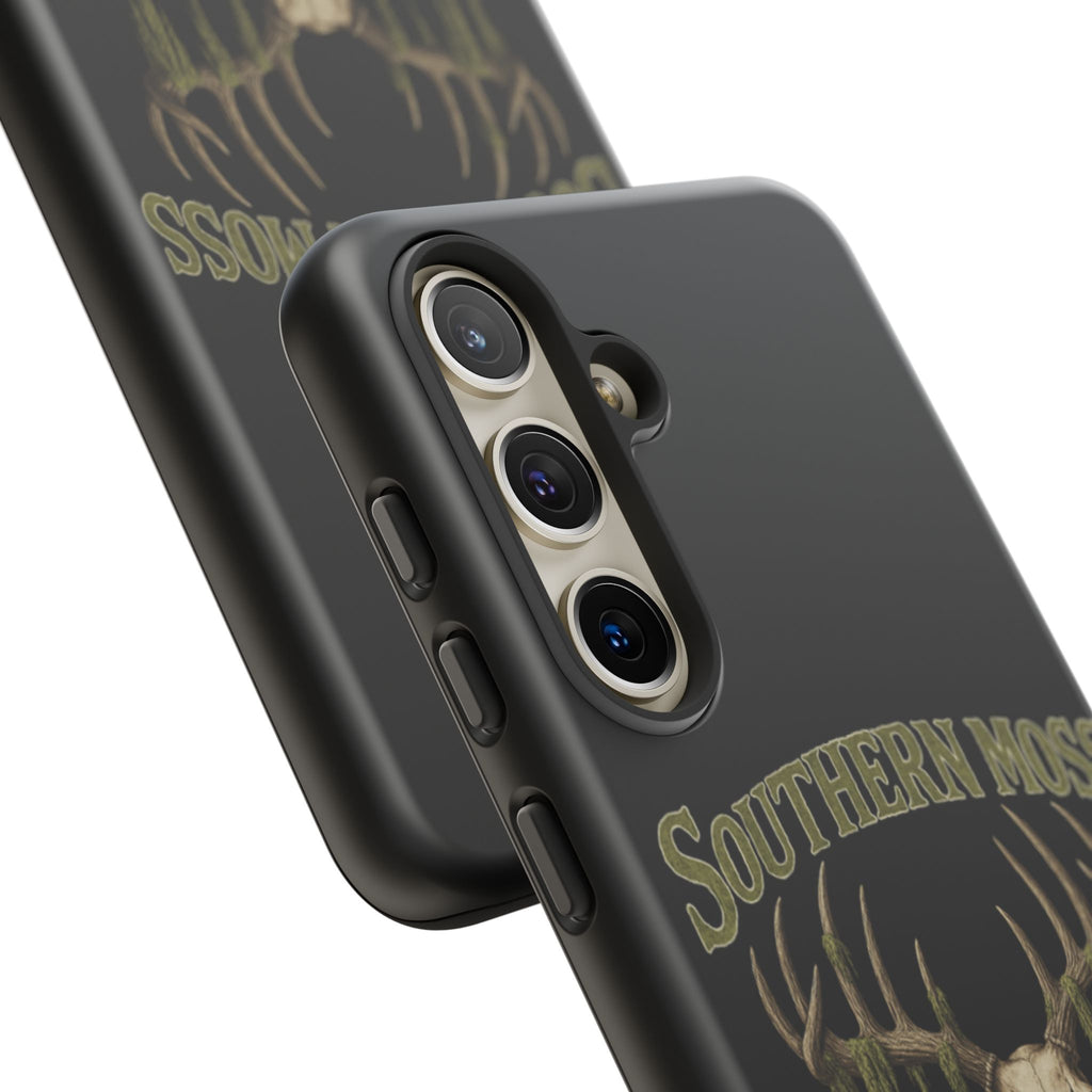 Southern Moss Outfitters Skull Phone Case – Rugged Deer Antler Design, Outdoor Gear, Hunting Accessories, Rustic Style, Gift for Adventurers