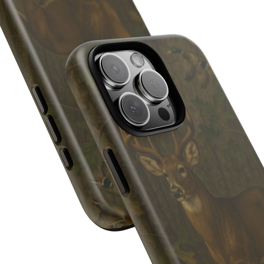 Hunting Phone Case – Deer & Ducks Design | Southern Moss Outfitters | Rugged Camo Outdoor iPhone Case