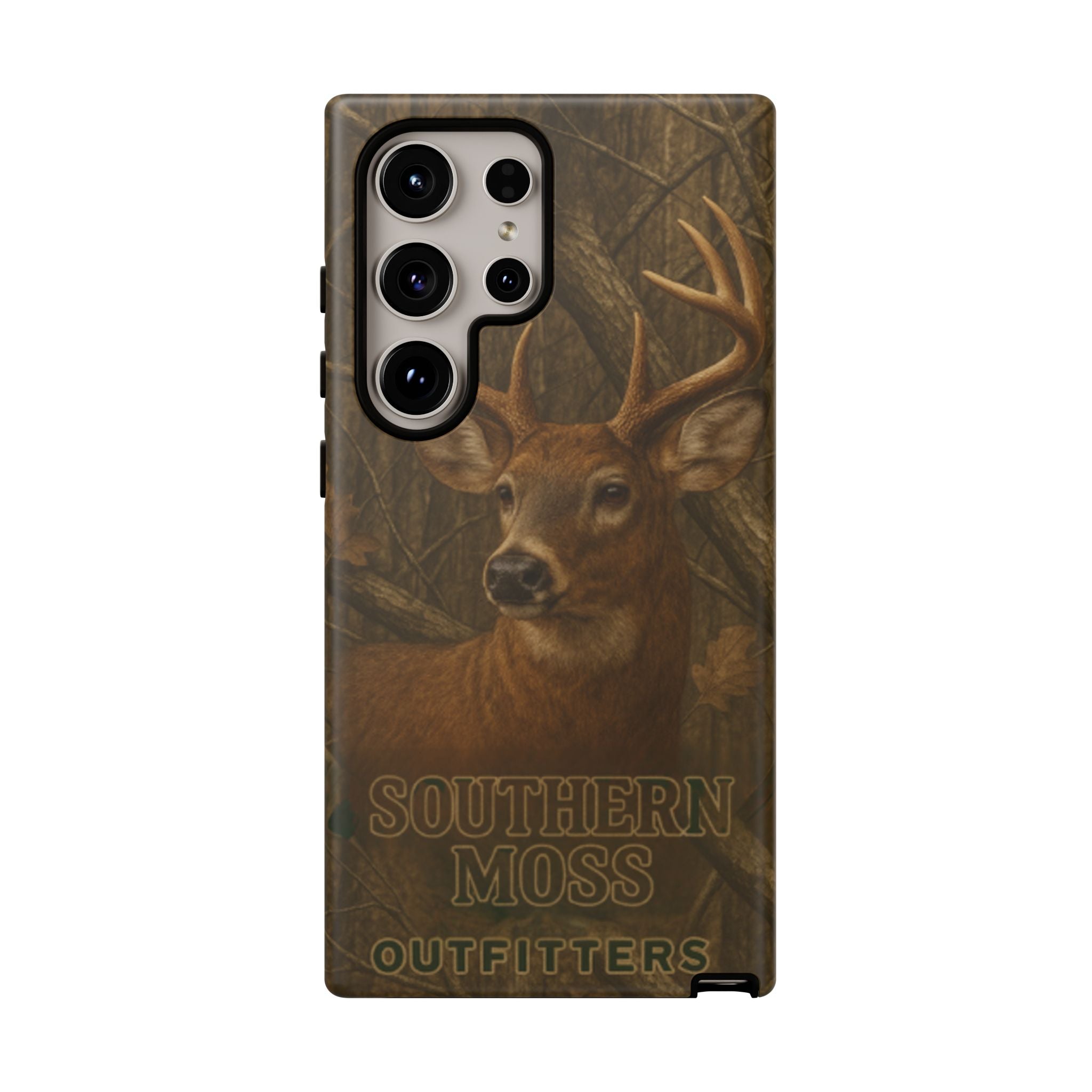 Southern Moss Outfitters Deer Hunting Phone Case – Rugged Outdoor Camo Design, Protective Cover for Outdoor Enthusiasts, Perfect Gift for Nature Lovers, Wildlife Decor