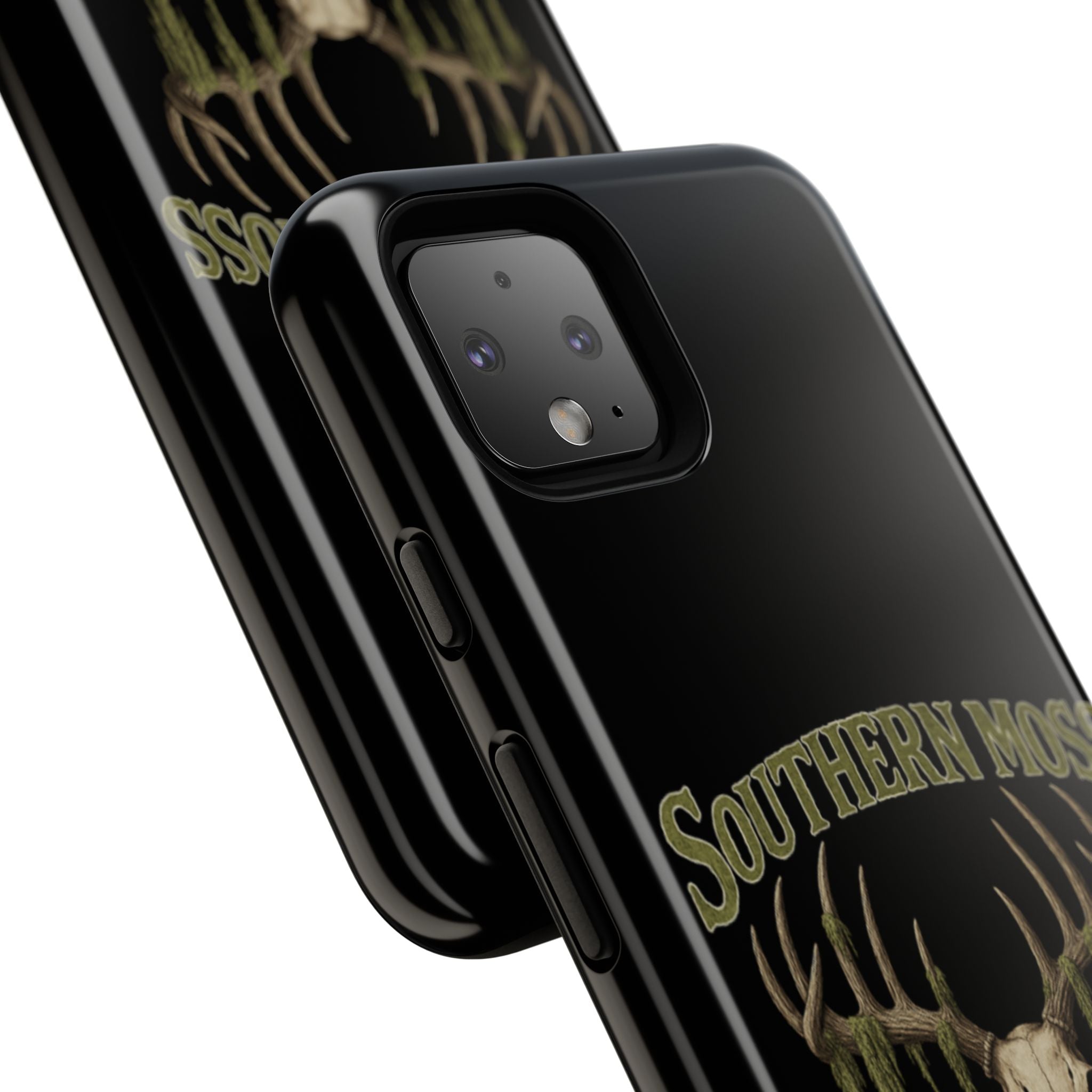 Southern Moss Outfitters Skull Phone Case – Rugged Deer Antler Design, Outdoor Gear, Hunting Accessories, Rustic Style, Gift for Adventurers