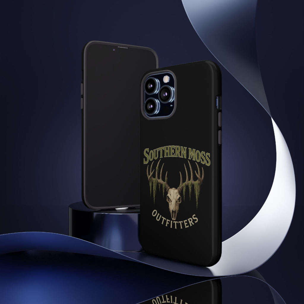 Southern Moss Outfitters Skull Phone Case – Rugged Deer Antler Design, Outdoor Gear, Hunting Accessories, Rustic Style, Gift for Adventurers