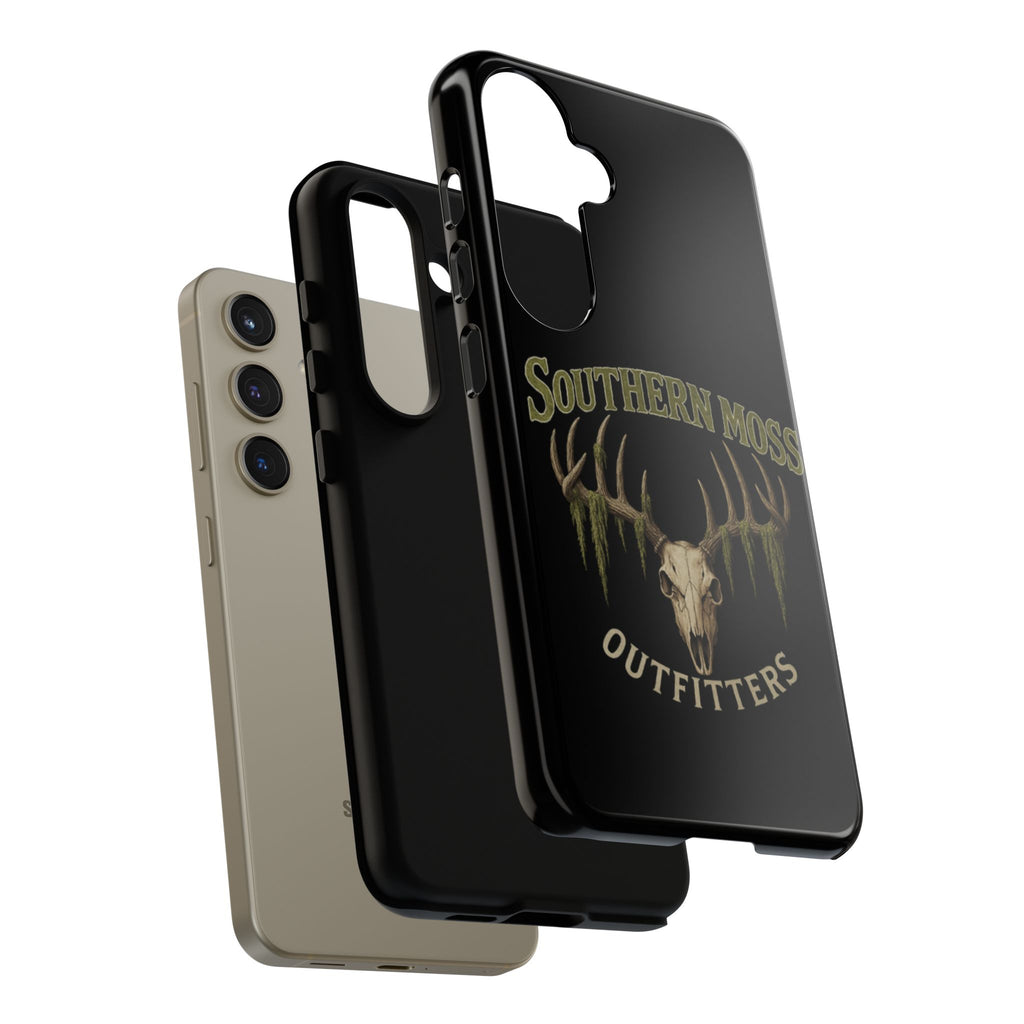 Southern Moss Outfitters Skull Phone Case – Rugged Deer Antler Design, Outdoor Gear, Hunting Accessories, Rustic Style, Gift for Adventurers