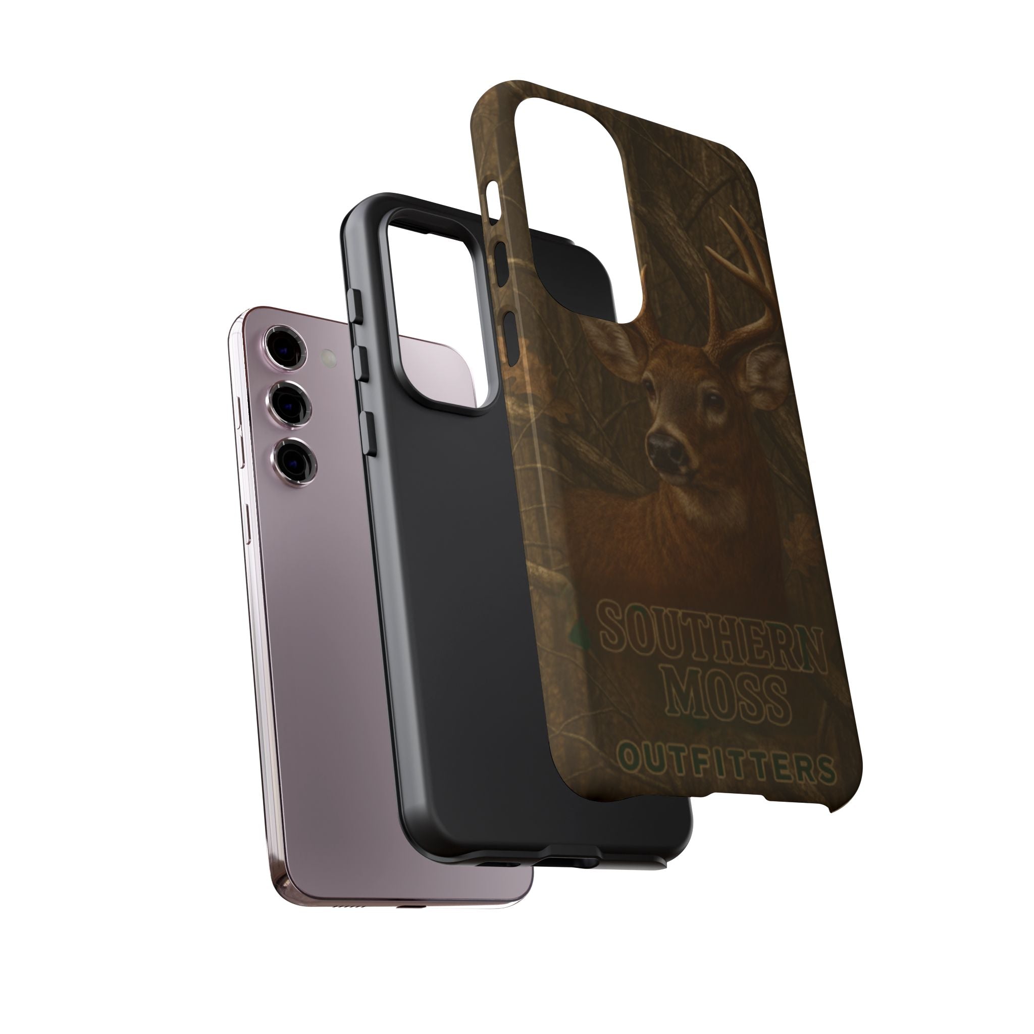 Southern Moss Outfitters Deer Hunting Phone Case – Rugged Outdoor Camo Design, Protective Cover for Outdoor Enthusiasts, Perfect Gift for Nature Lovers, Wildlife Decor